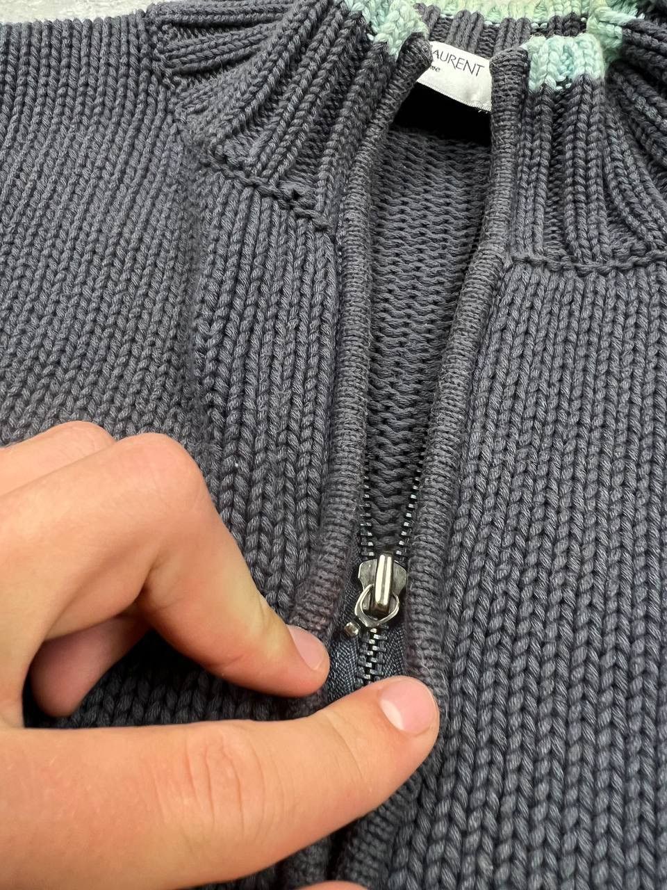 Vintage Yves Saint Laurent Knit Zip Sweater