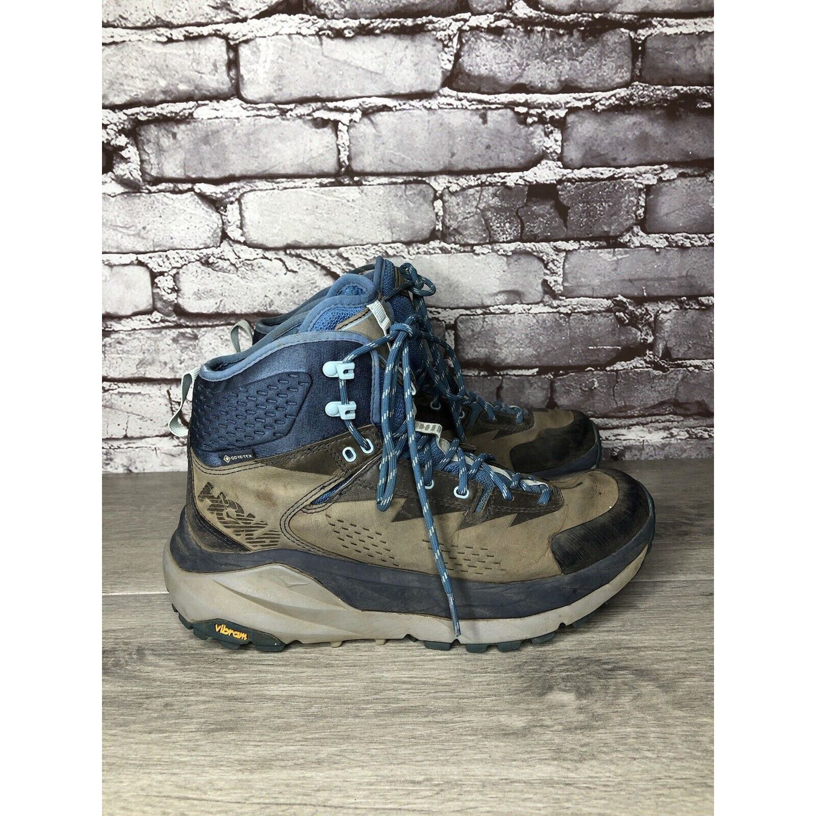 Hoka Men's Hoka One One Kaha GTX Gore-Tex Blue & Gray Mid Hiking Size US 8 / IT 38 - 14 Thumbnail