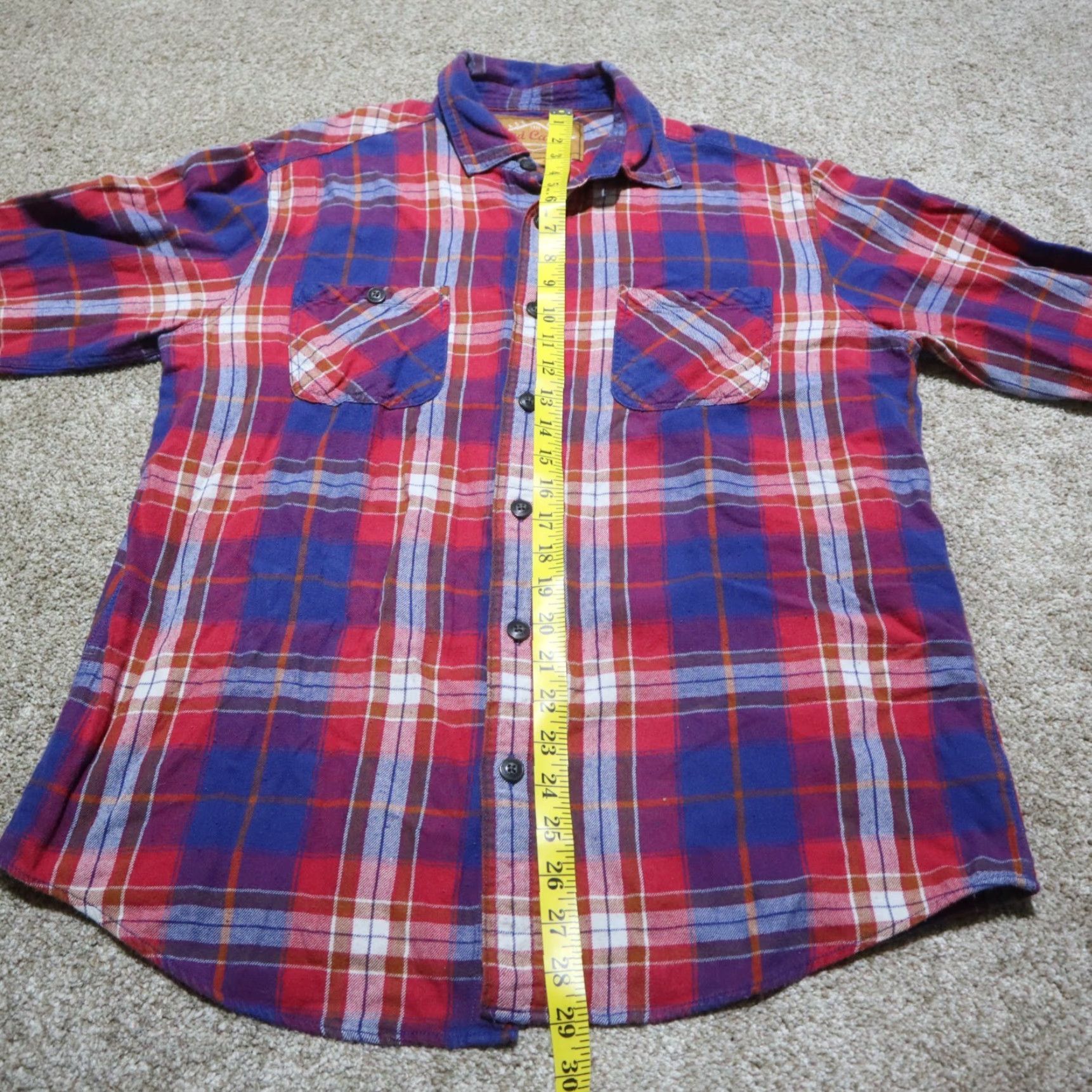 Camel Red Camel Shirt - Western Plaid Long Sleeve Button-Up with Pockets, Multicolor, Size L, Mens Size US L / EU 52-54 / 3 - 5 Thumbnail