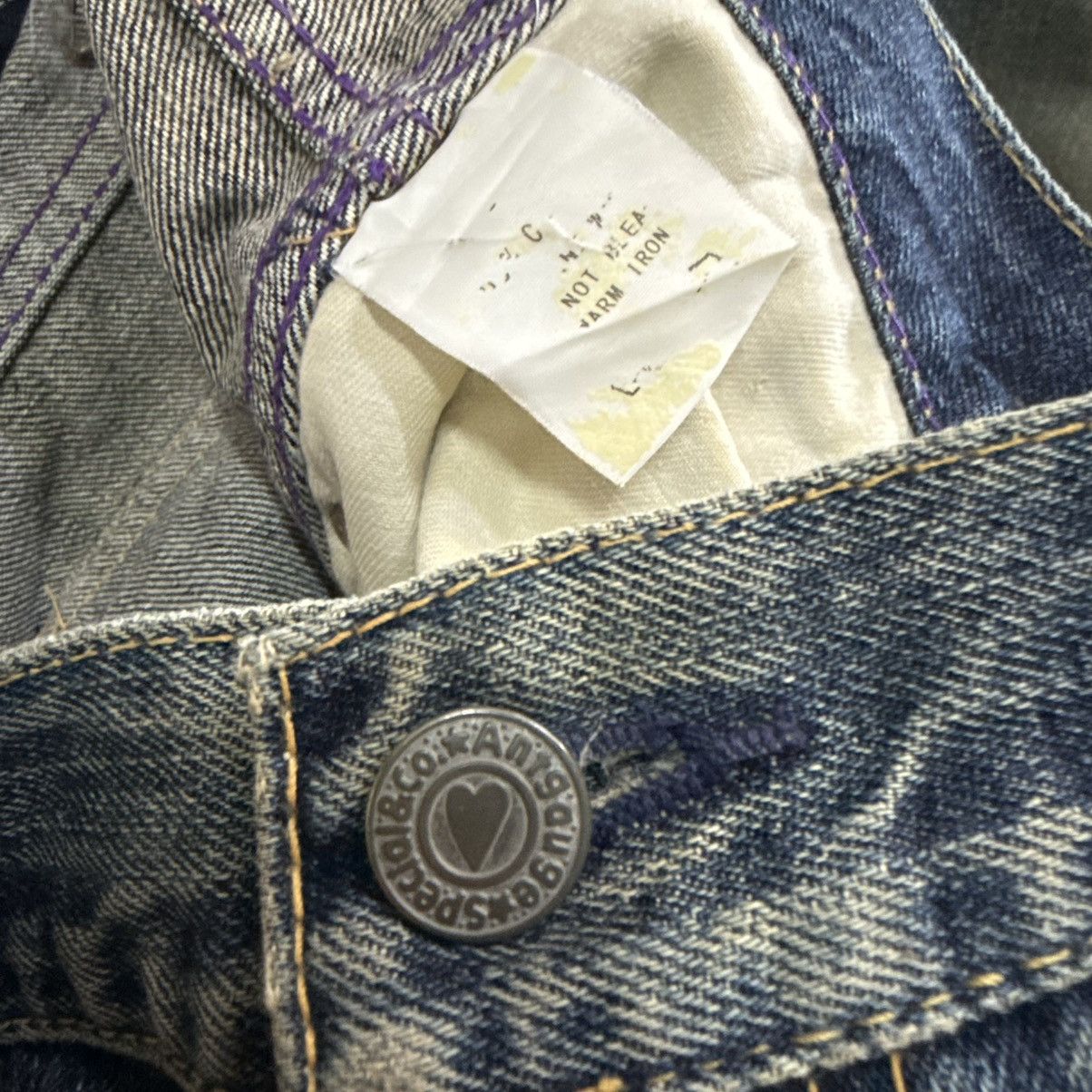 Kapital 2000s Antgauge Japan Reconstructed Pinstripe Panel Denim Size US 33 - 16 Thumbnail