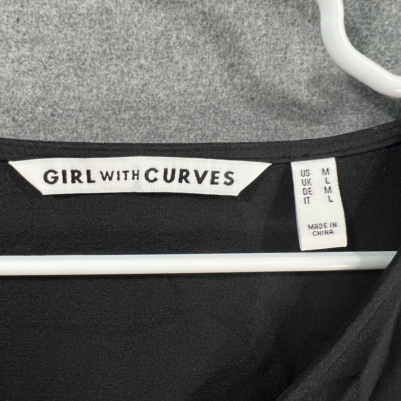 Other Girl With Curves Knit Crepe Peplum Top True Black, Medium Size M / US 6-8 / IT 42-44 - 2 Thumbnail