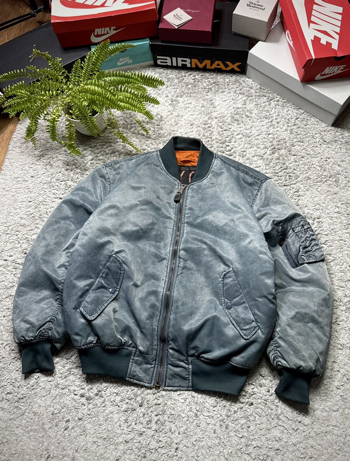 Alpha Industries 00s Alpha Industrial Jacket Retro Bomber Vintage Oversize Size US L / EU 52-54 / 3 - 2 Thumbnail