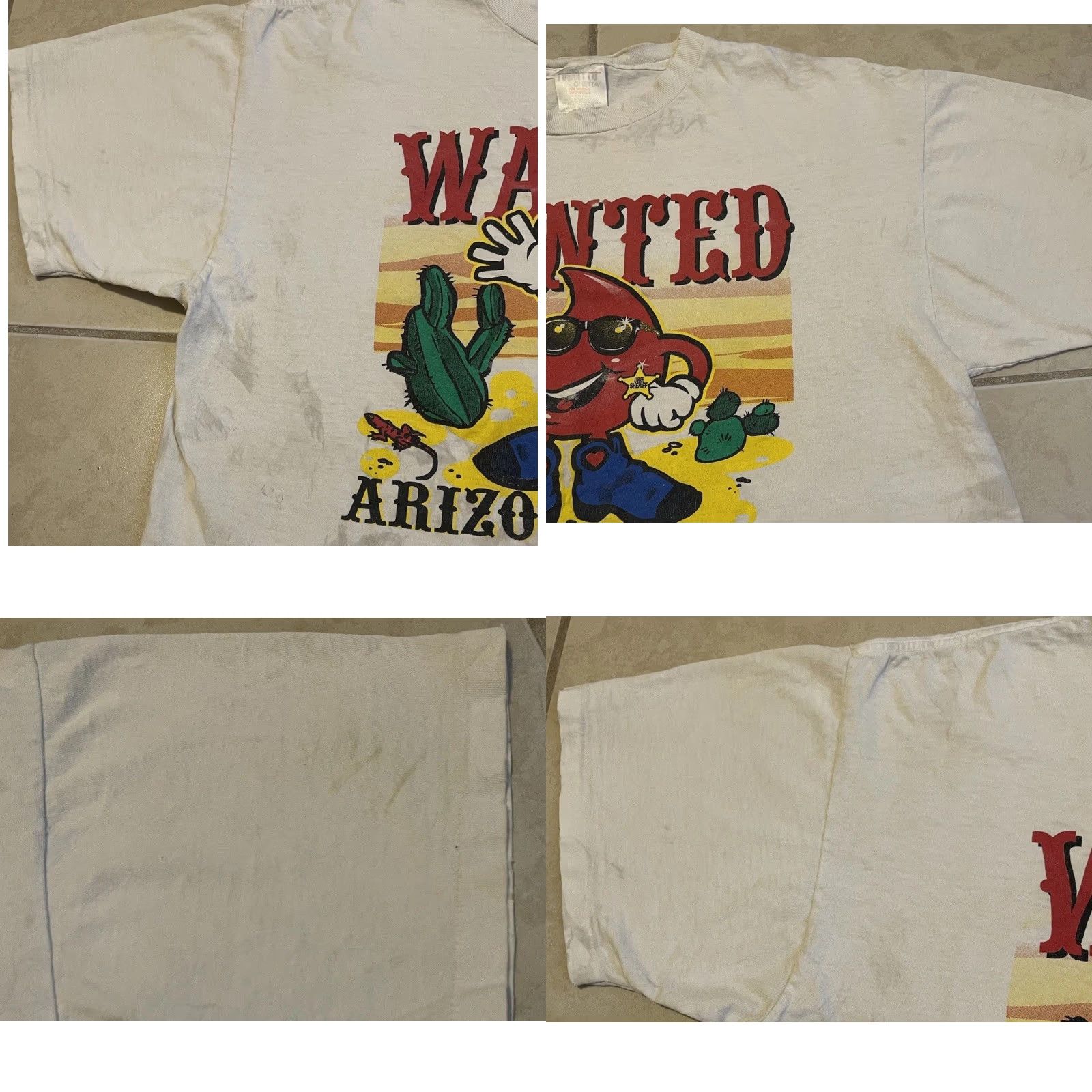 Vintage VINTAGE 90s Wanted Blood Donor Thrashed Faded Distressed Shirt S Mens White Short Sleeve Medical Doctor Humor Joke Punk Size US S / EU 44-46 / 1 - 8 Thumbnail