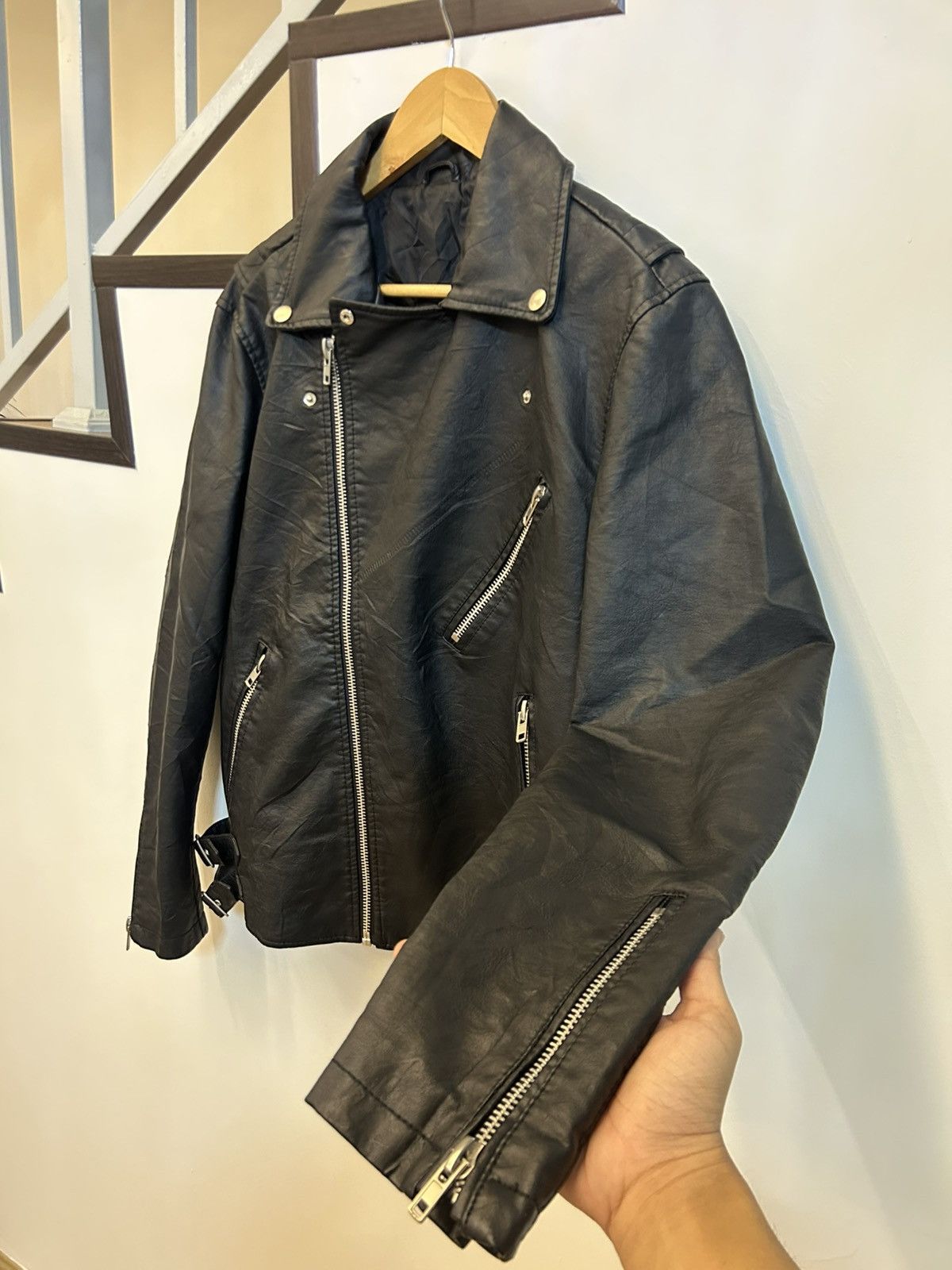 If Six Was Nine 🧥 SPAO Leather Double Rider Biker Jacket Size US L / EU 52-54 / 3 - 5 Thumbnail