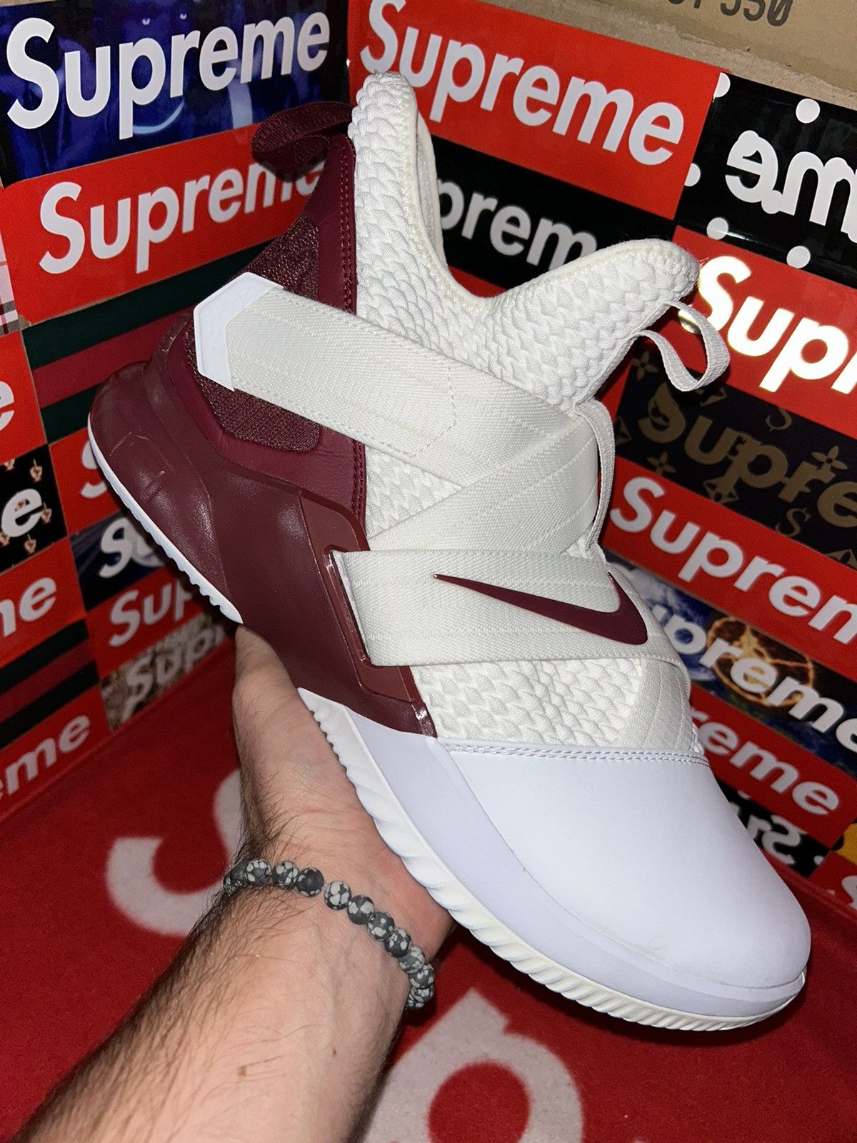 Nike Nike LeBron Soldier 12 TB 'White Team Red' AT3872-109 13 Size US 13 / EU 46 - 8 Thumbnail
