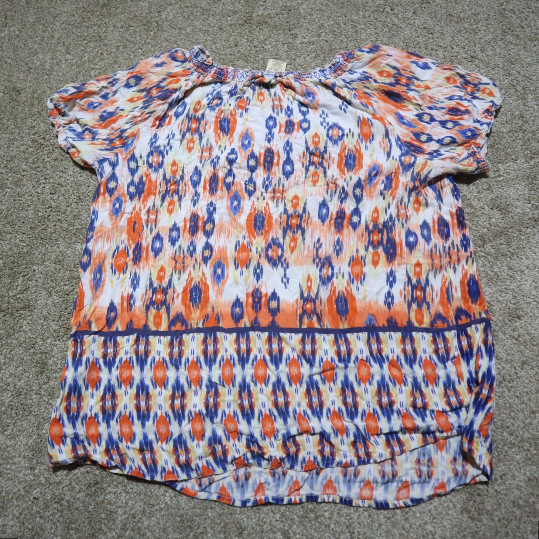 Faded Glory Faded Glory Shirt Women XL Multicolor Blue Orange White Color Shirt Womens XL 16-18 Size XL / US 12-14 / IT 48-50 - 7 Thumbnail