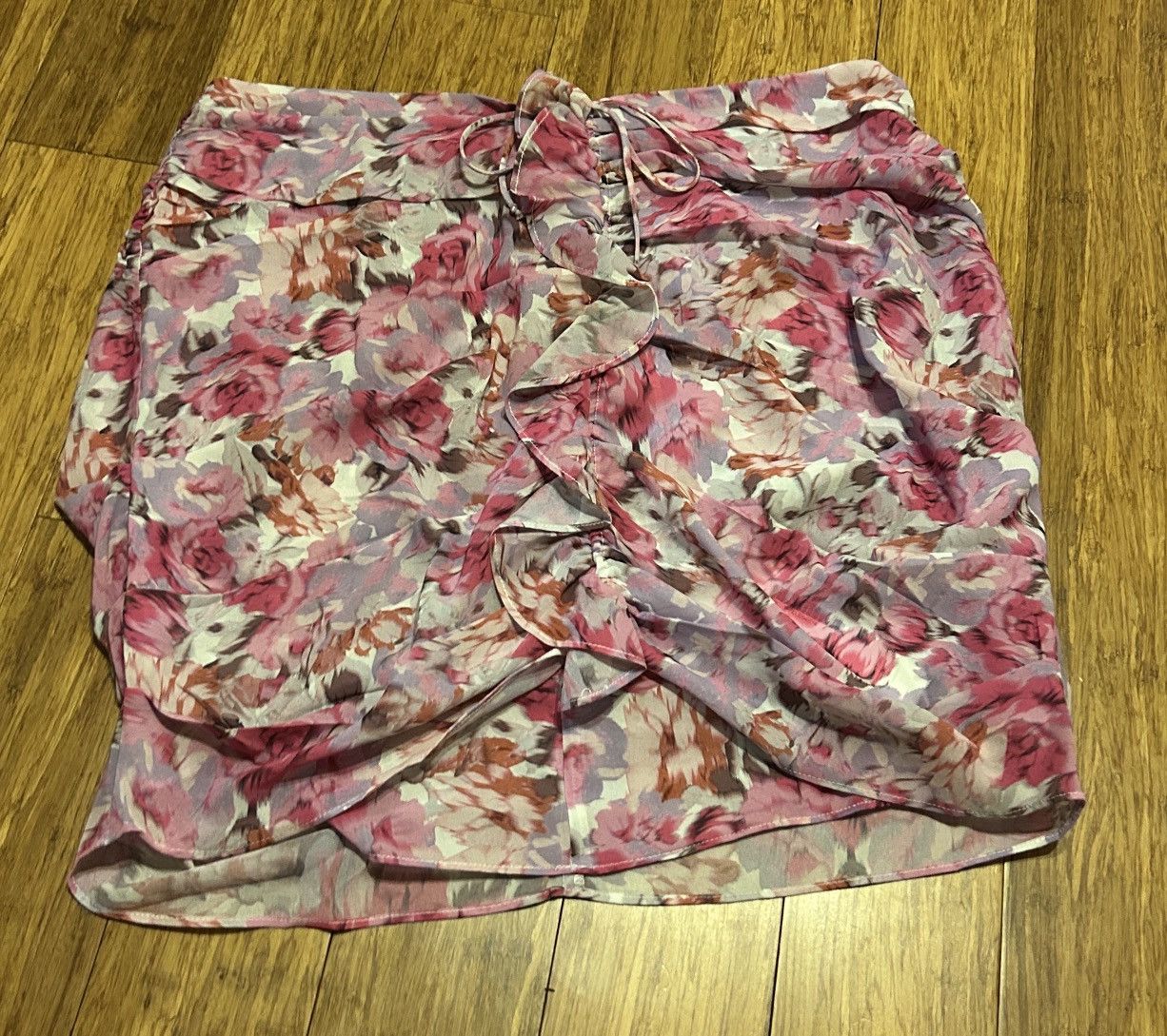 For Love & Lemons For Love & Lemons Annabelle Mini Skirt Pink size XL Size 30" / US 8 / IT 44 - 1 Thumbnail