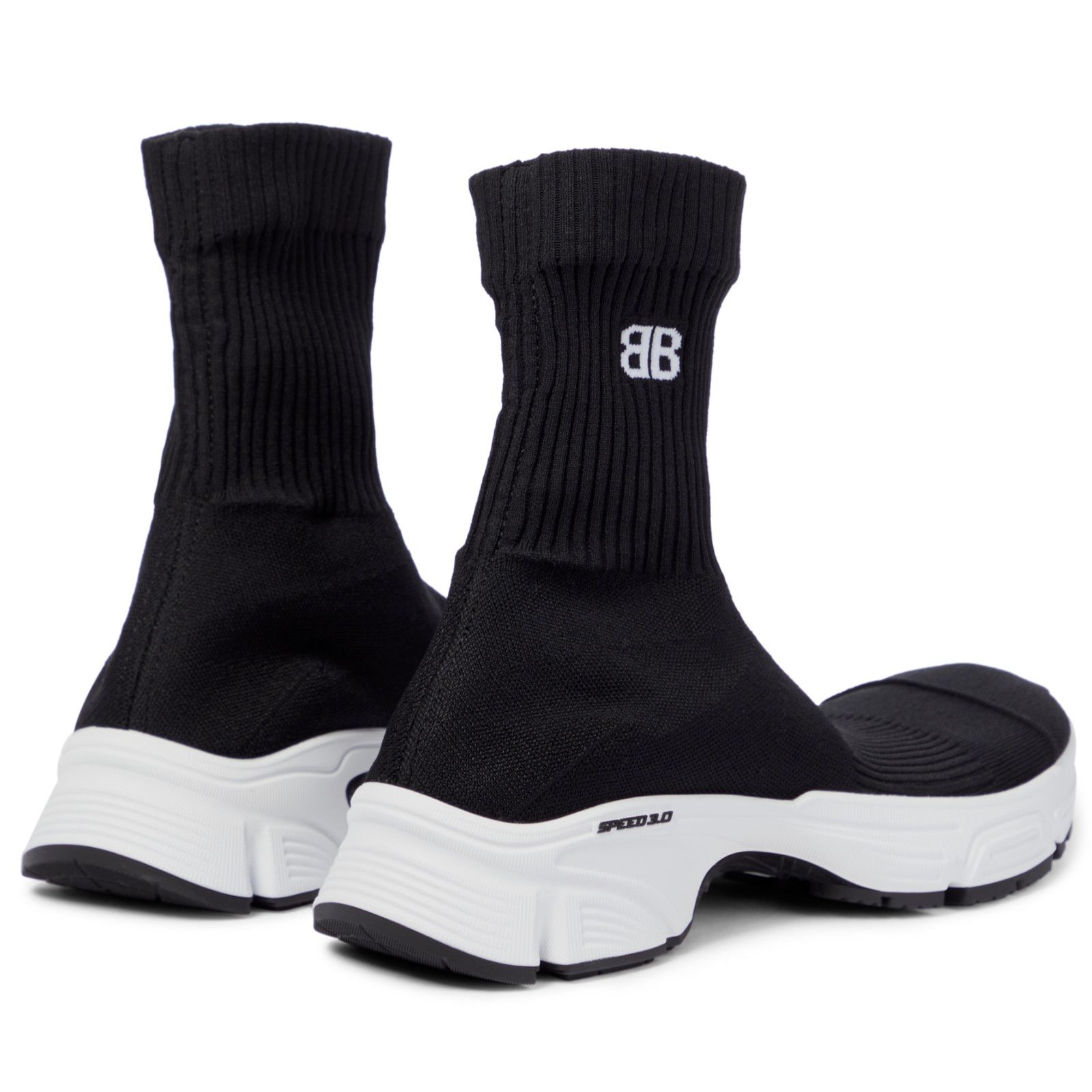 Balenciaga Balenciaga Speed 3.0 Sock White Black High Top Sneakers 41 Size US 11 / IT 41 - 10 Thumbnail