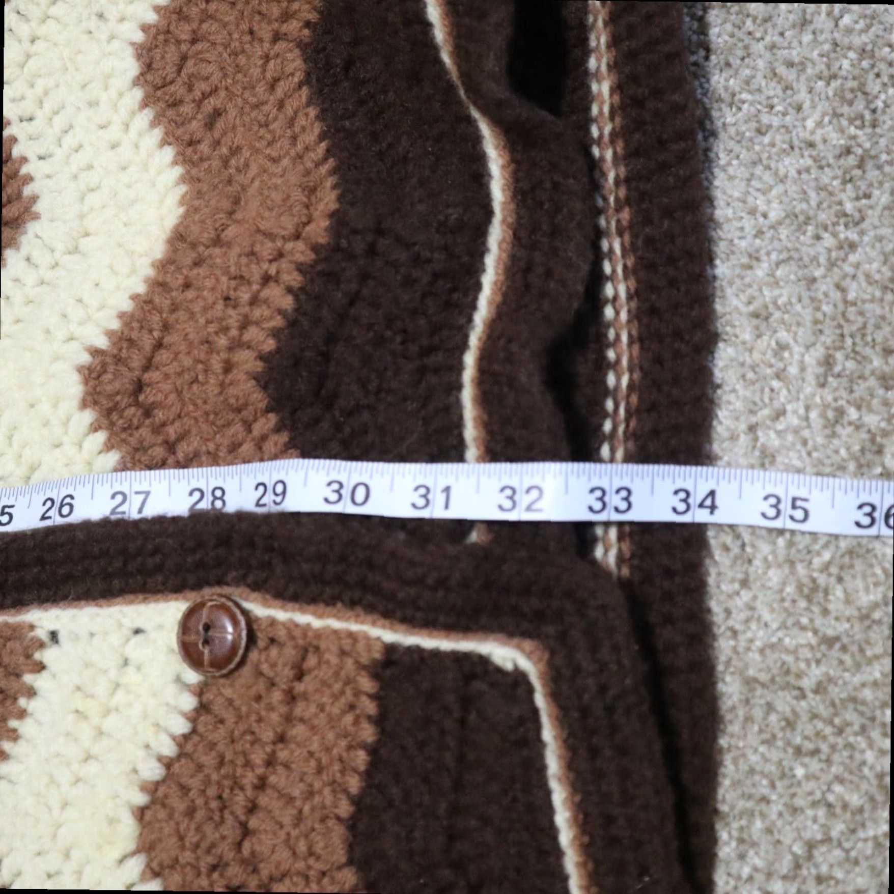 MadeMe Brown Homemade Knitted Cardigan Sweater Women's Medium Size Size M / US 6-8 / IT 42-44 - 7 Thumbnail