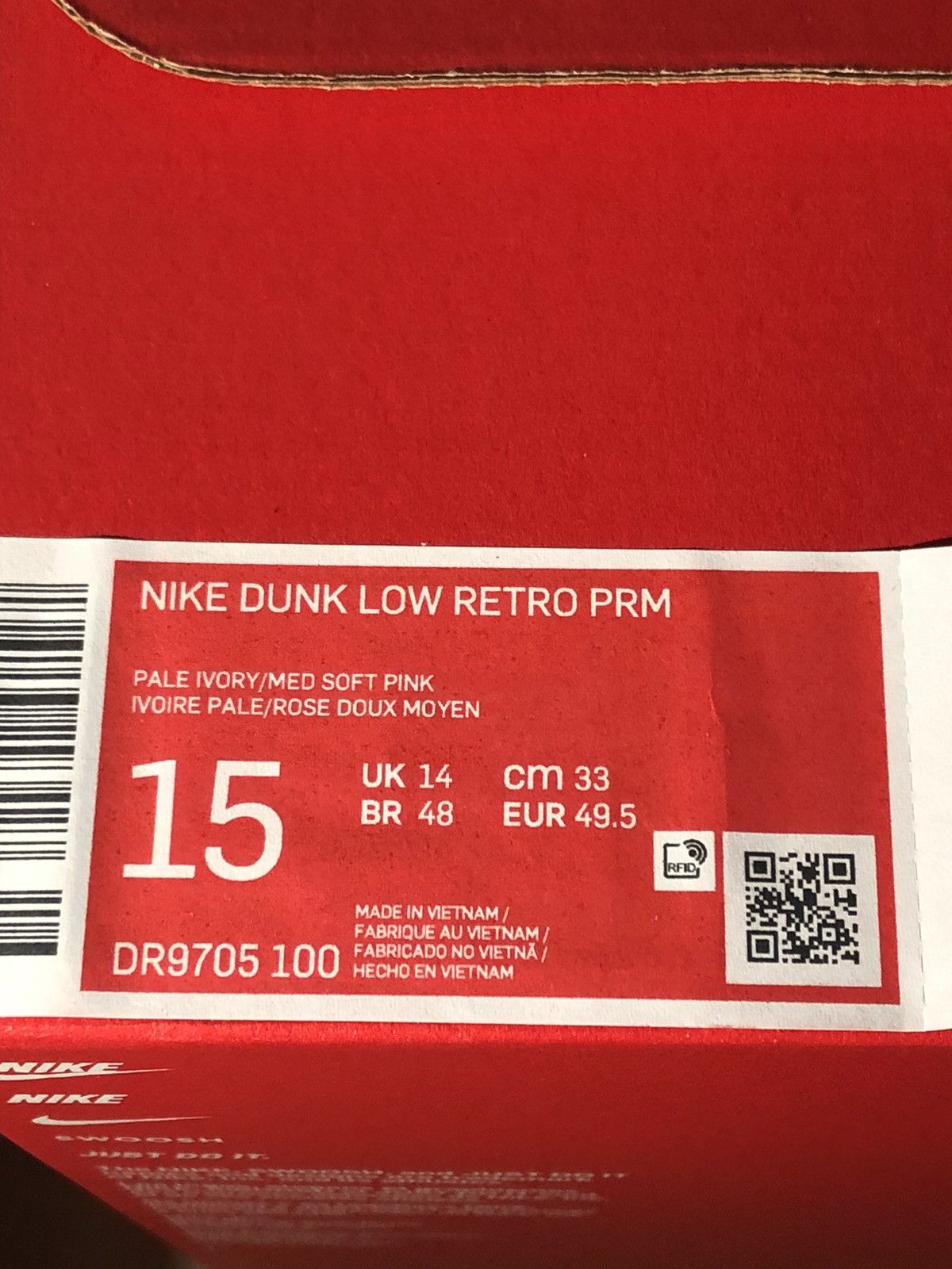 Nike Dunk Low Premium ‘Valentine's Day‘ DR9705-100 US15