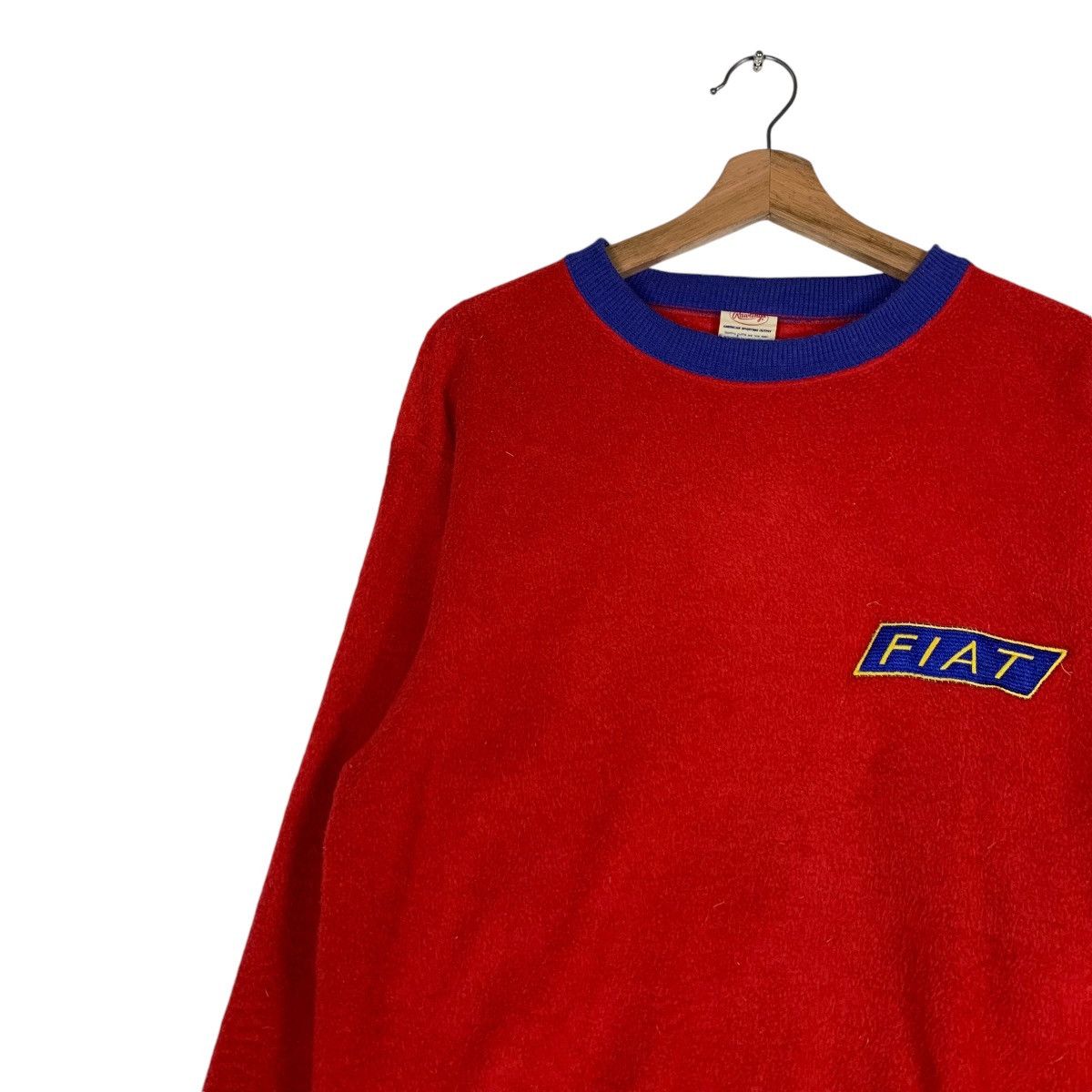 Japanese Brand Vintage FIAT Garwhar Red Fleece Sweatshirt #1380-C62 Size US L / EU 52-54 / 3 - 6 Thumbnail