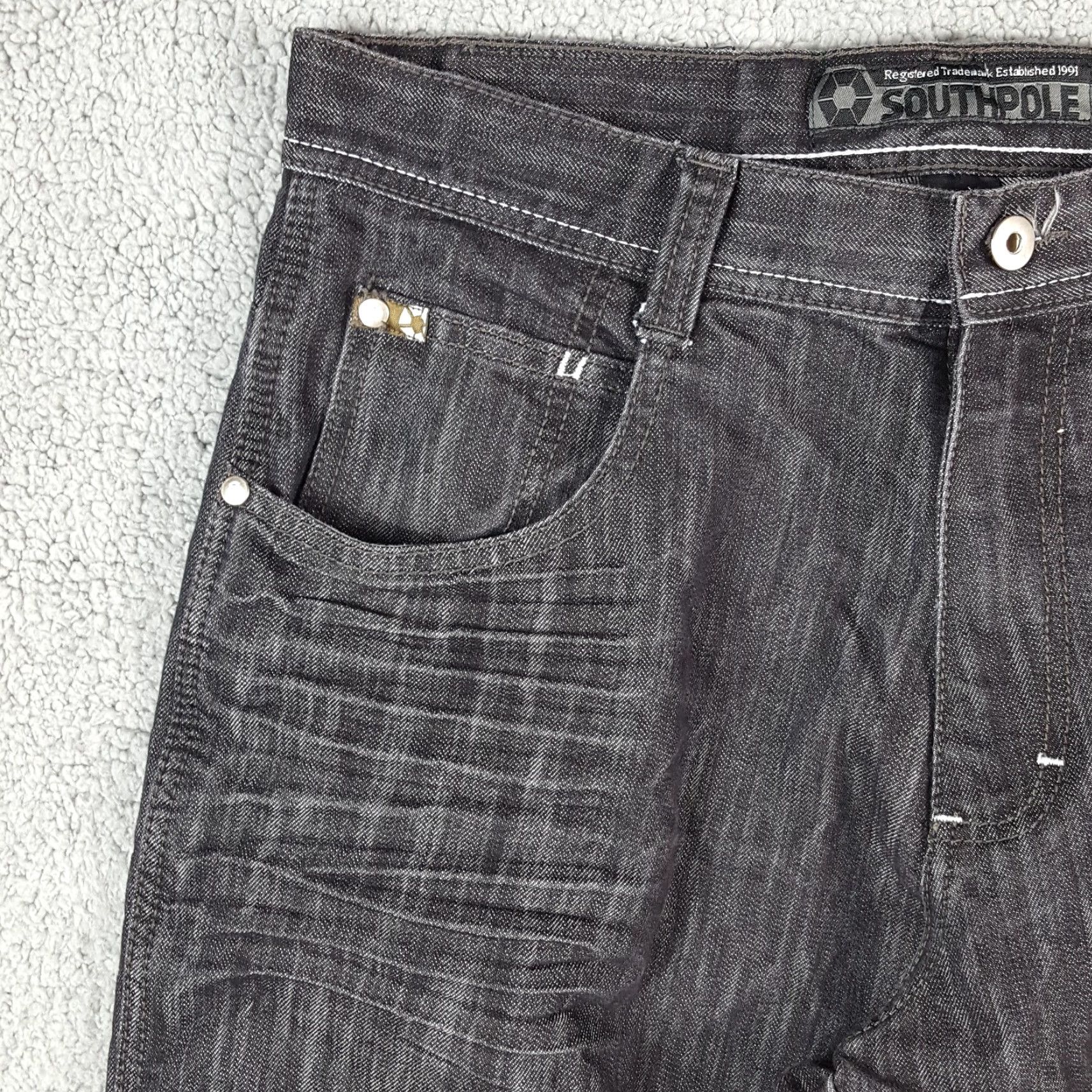 Southpole VINTAGE Southpole Gray Denim Wide Leg Baggy Fit Jeans Men's Size 34 Y2K 00s Grunge Rock Size US 34 / EU 50 - 3 Thumbnail