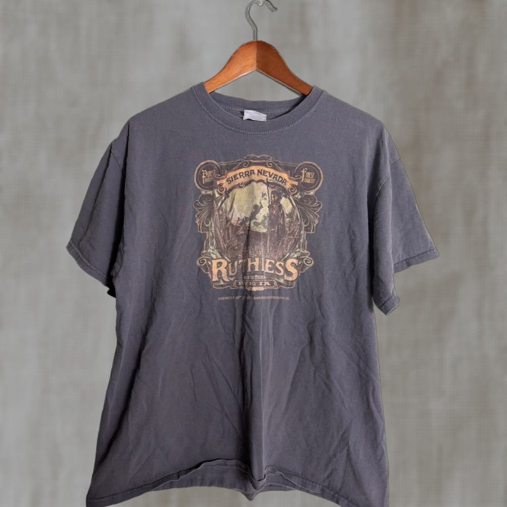 Vintage VINTAGE Sierra Nevada Women’s XL Short Sleeve T Shirt Gray Ruthless Cotton Size XL / US 12-14 / IT 48-50 - 1 Thumbnail