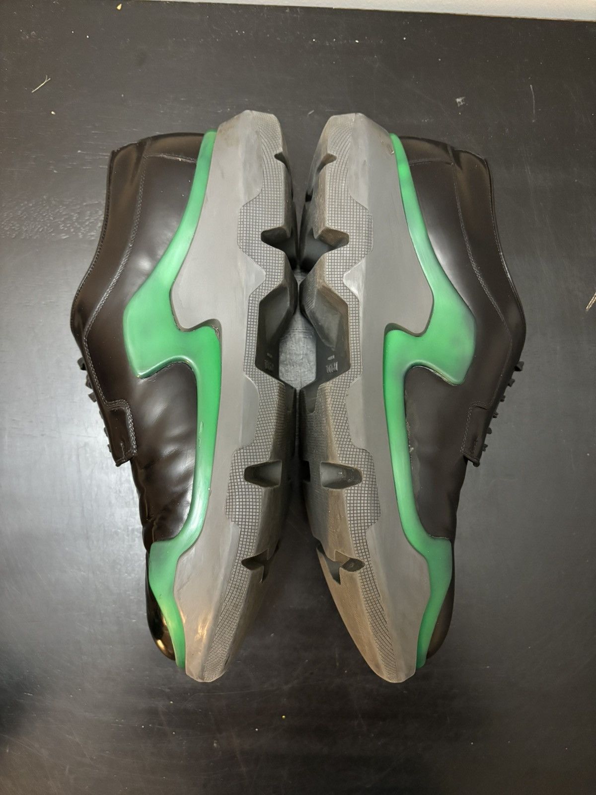 Prada Prada Platform Glossy Leather Derby Shoes Green Grey Size US 9 / EU 42 - 3 Thumbnail
