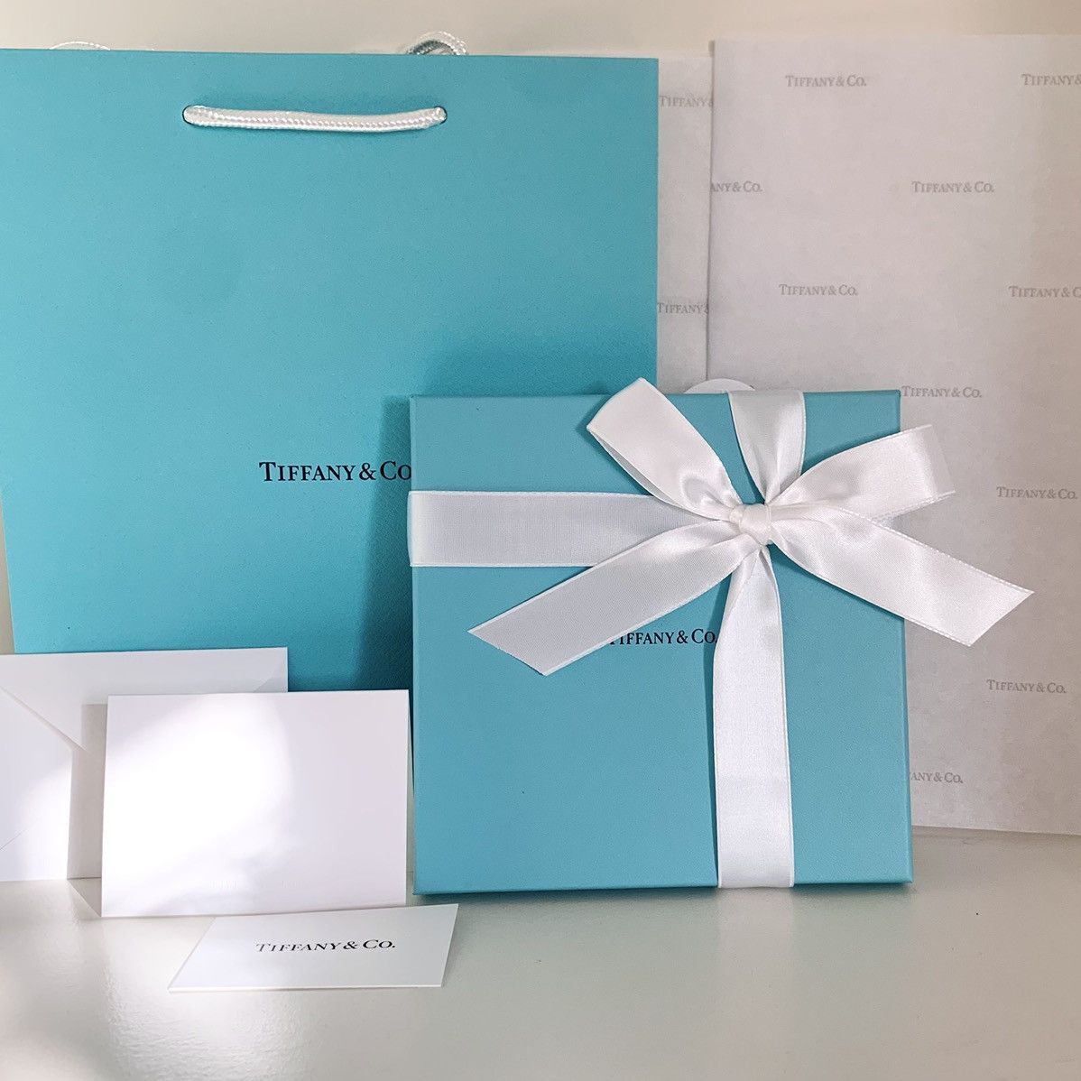 Tiffany & Co. Tiffany & Co. Gift Set Box Bag Ribbon Card Full Set Large Size ONE SIZE - 1 Thumbnail