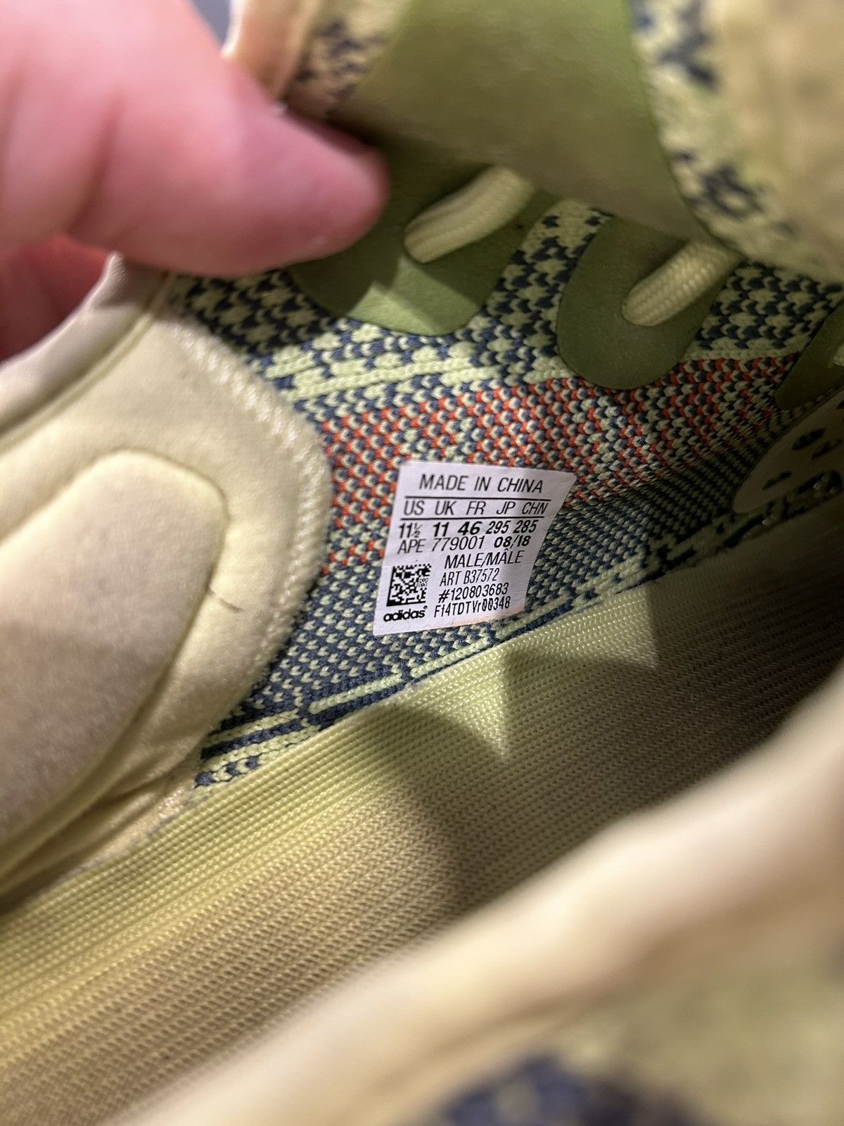 Adidas Yeezy Boost 350 V2 ‘Semi Frozen Yellow’ Size US 11.5 / EU 44-45 - 7 Thumbnail