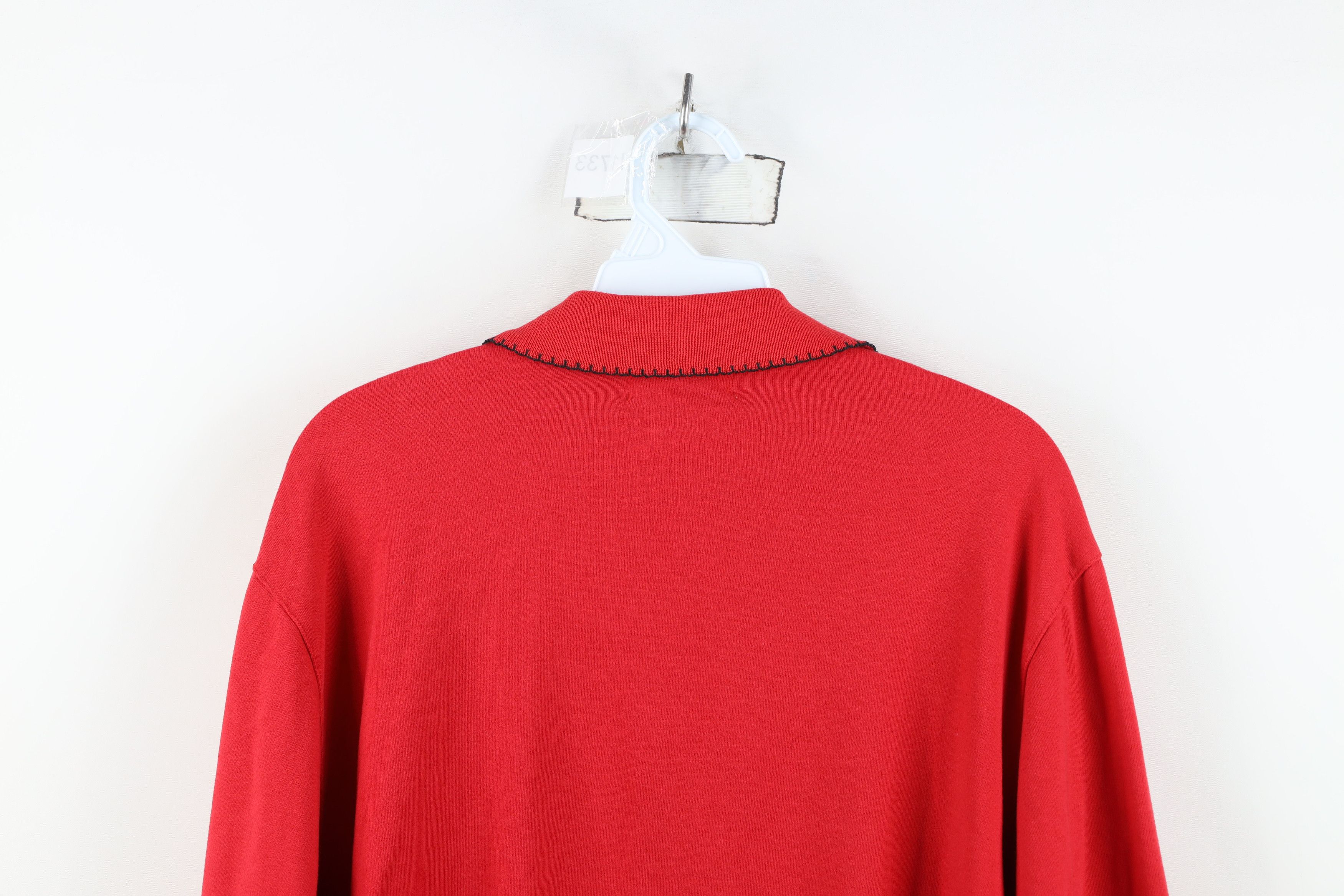 Vintage Vintage 90s Country Cat Kitten Collared Pullover Sweatshirt Size L / US 10 / IT 46 - 13 Thumbnail