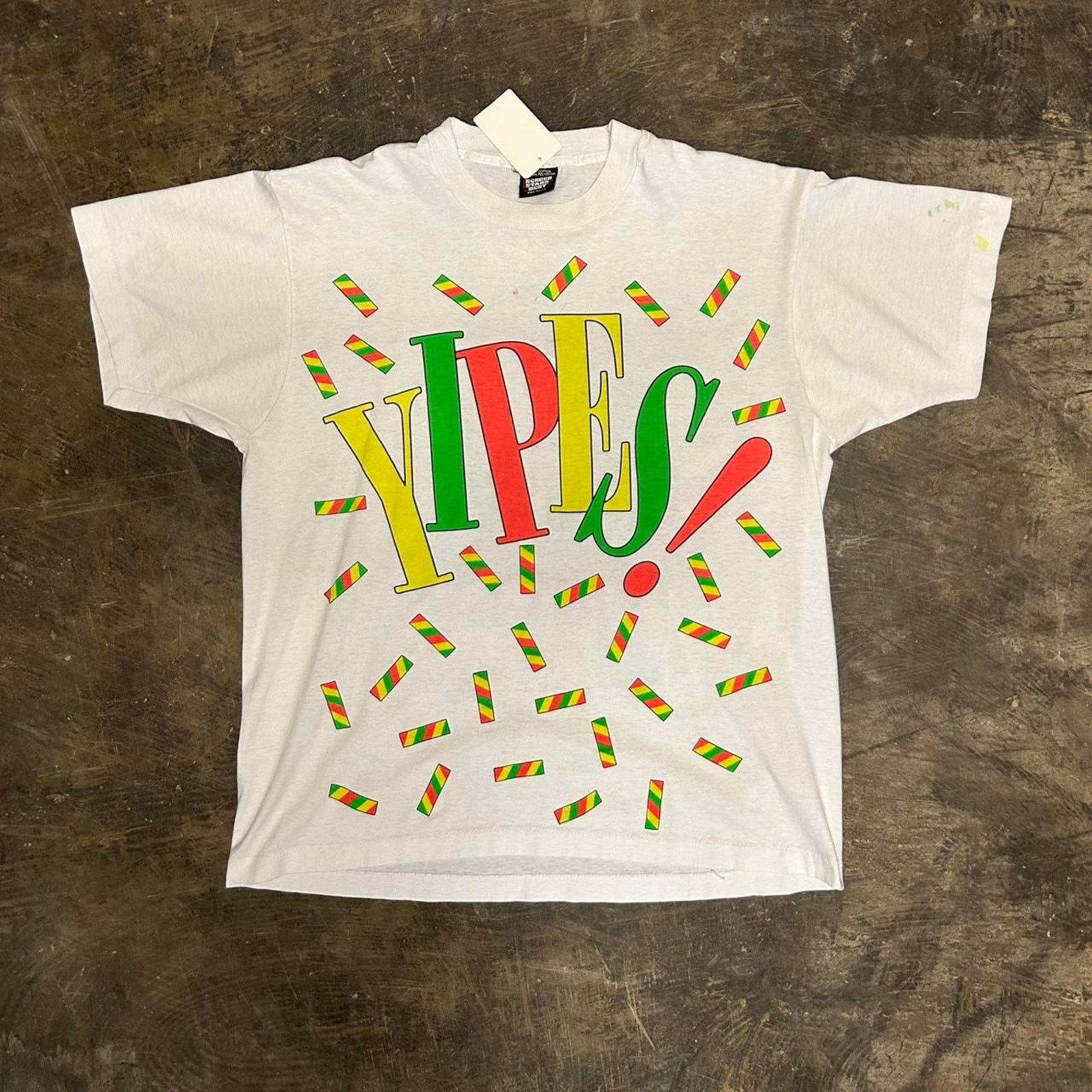 Fruit Of The Loom VTG Fruit Stripe Gum Promo "Yipes!" cotton tee Size US XL / EU 56 / 4 - 1 Thumbnail