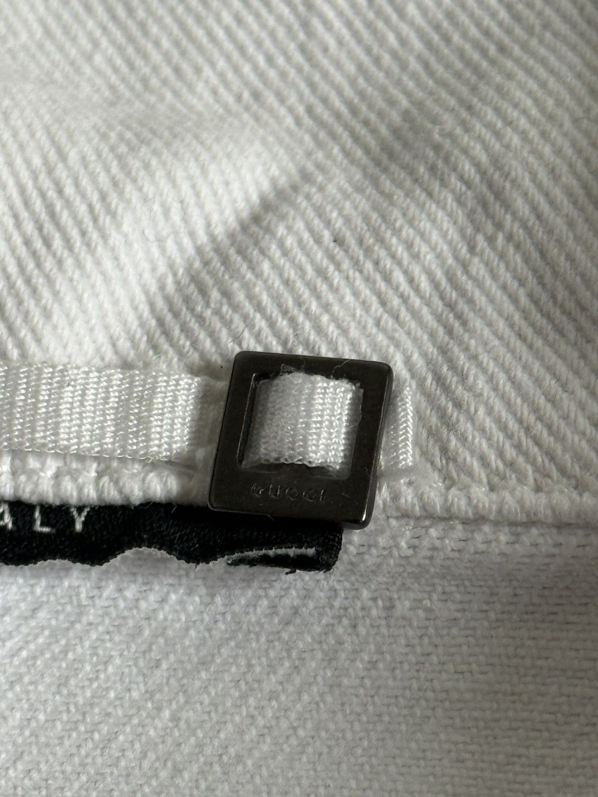 Gucci Rare 00s Gucci by Tom Ford White Denim Jacket Size S / US 4 / IT 40 - 7 Thumbnail