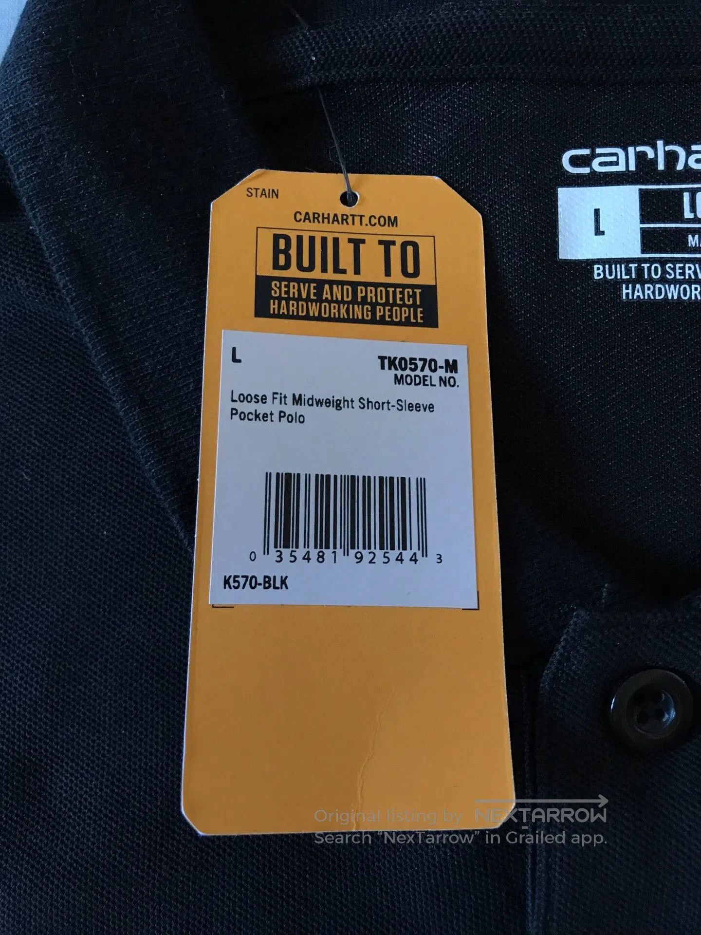 Carhartt Carhartt K570 Black Short Sleeve Polo. Size US L / EU 52-54 / 3 - 7 Thumbnail