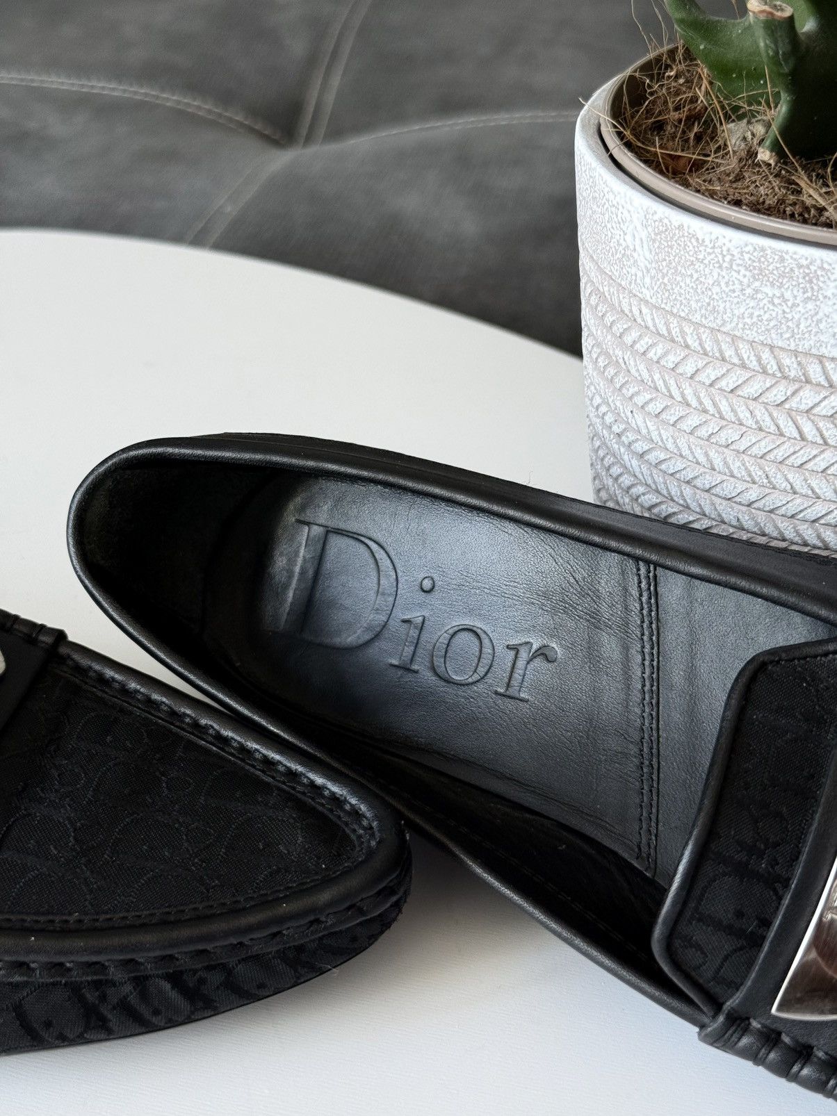 Dior Dior Oblique Monogram Canvas Leather Loafers Moccasins Size US 8 / IT 38 - 13 Thumbnail