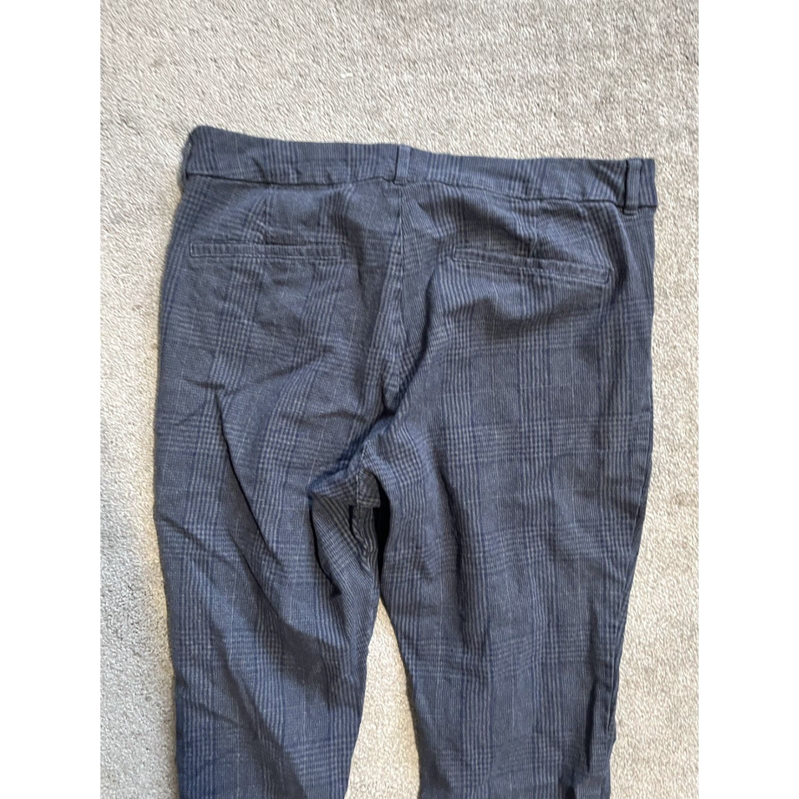 Old Navy Old Navy Blue Plaid Pixie Skinny High-Rise Ankle Pants Women Size 14 Pockets Size 36" / US 14 / IT 50 - 4 Thumbnail