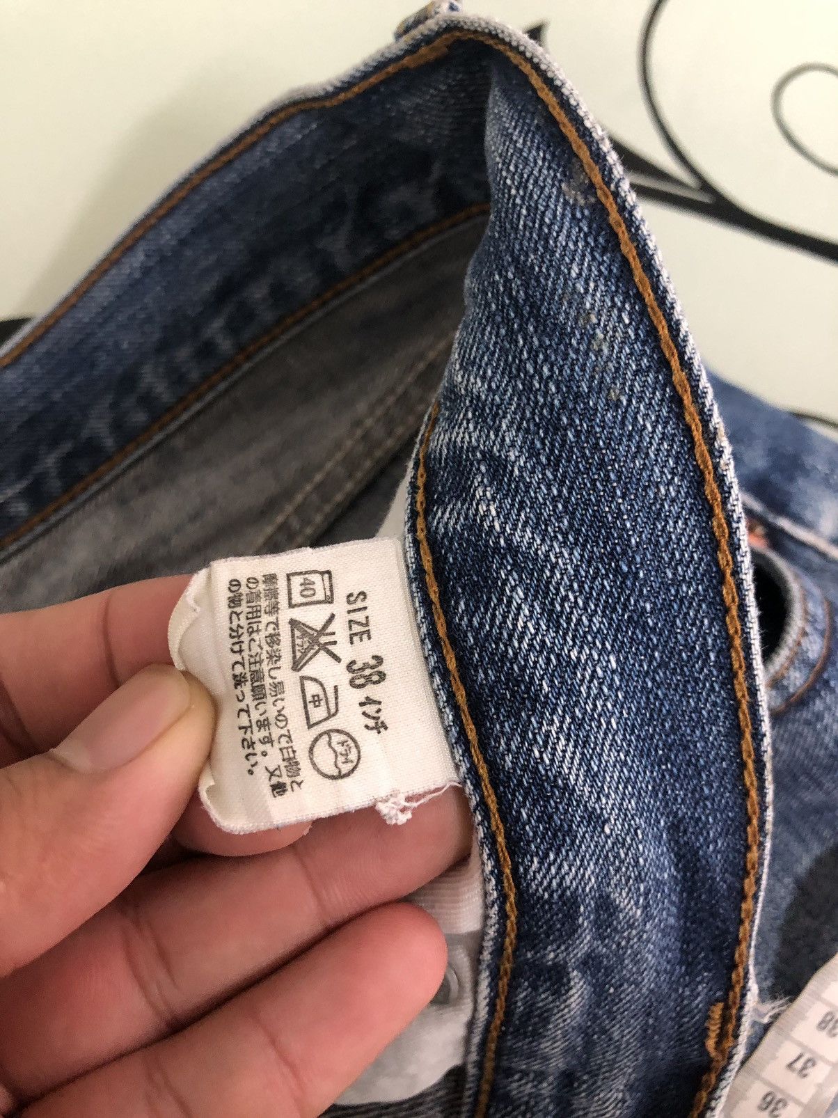 Levi's Vintage Levis 502 Flare Straight Cut Distressed Jeans Size US 37 - 17 Thumbnail