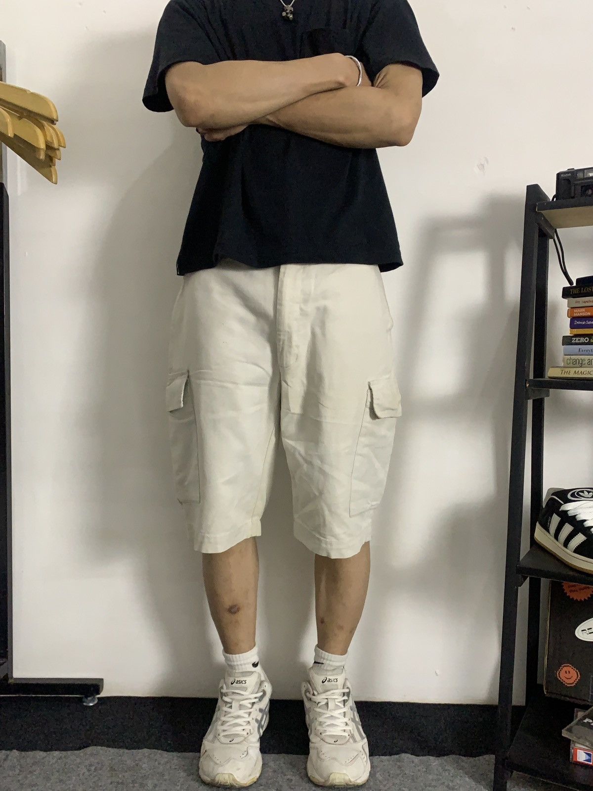 Nautica Vintage White 'Nautica' Y2K Regular Fit Cargo Shortpants Size US 30 / EU 46 - 3 Thumbnail