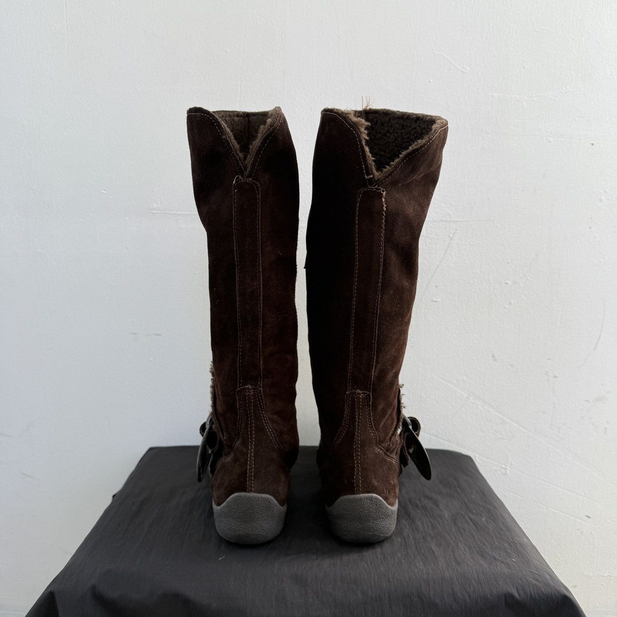 If Six Was Nine Vintage Suede leather Brown Knee High Boots Size US 7 / IT 37 - 8 Thumbnail