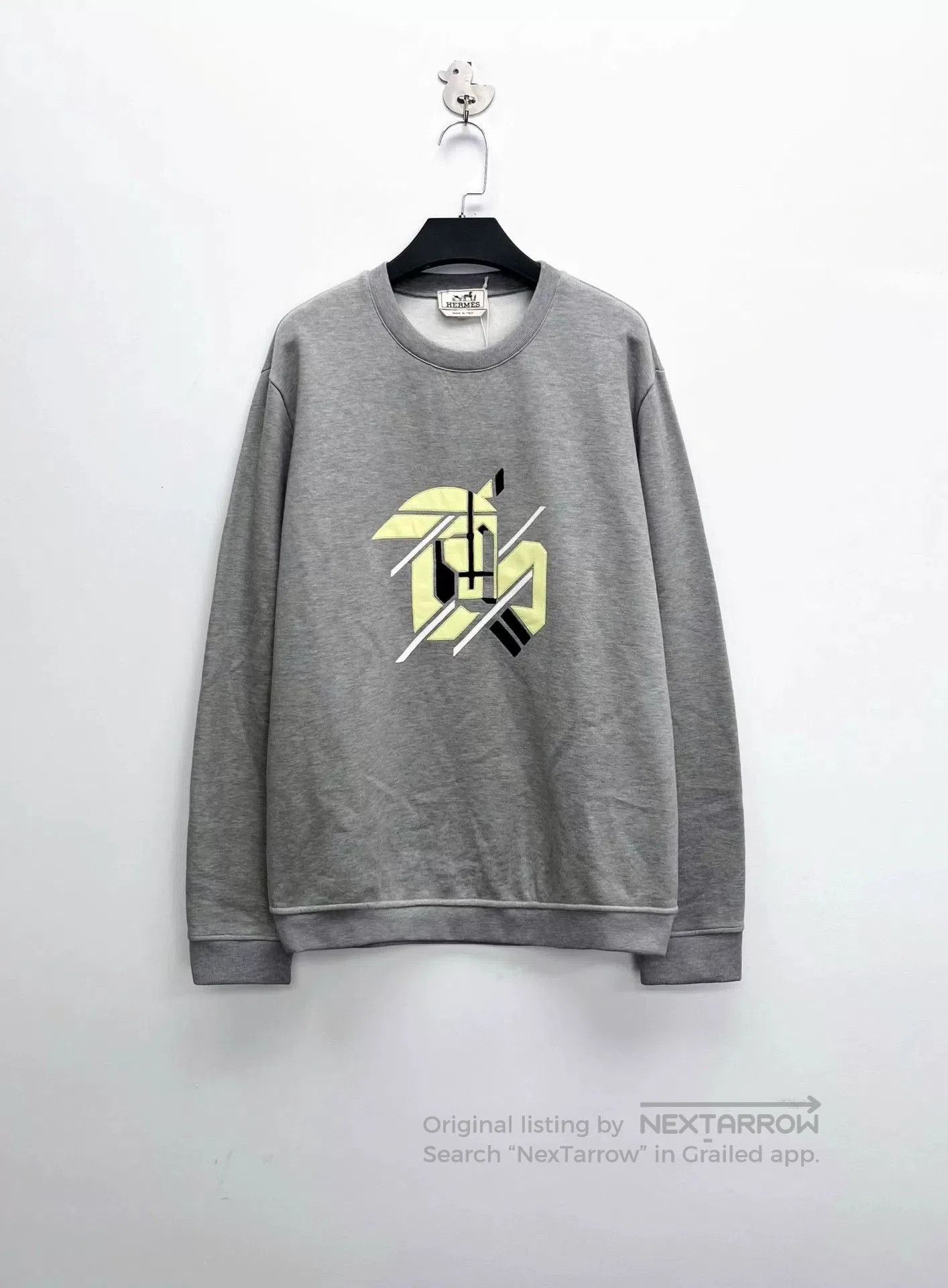 Hermes Hermes SS23 Leather Patchwork Pony Logo Sweatshirt. Size US L / EU 52-54 / 3 - 1 Thumbnail