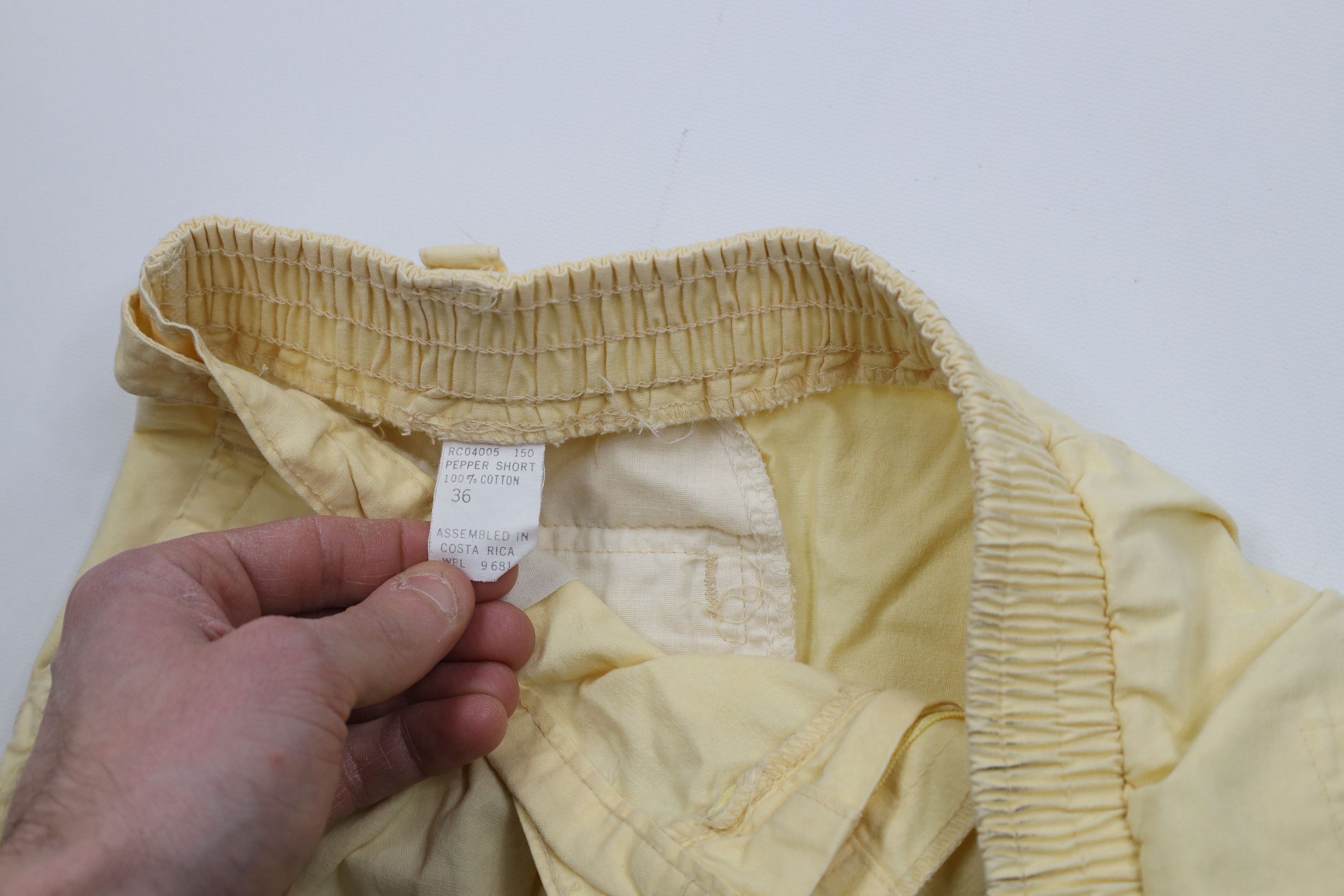 Vintage Vintage 70s Streetwear Above Knee Chino Shorts Yellow Size US 36 / EU 52 - 7 Thumbnail