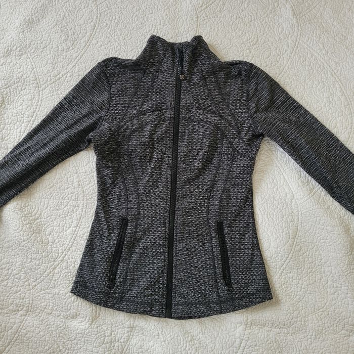 Lululemon Women's Define Activewear LS Jacket Heathered Herringbone Black  Sz 6