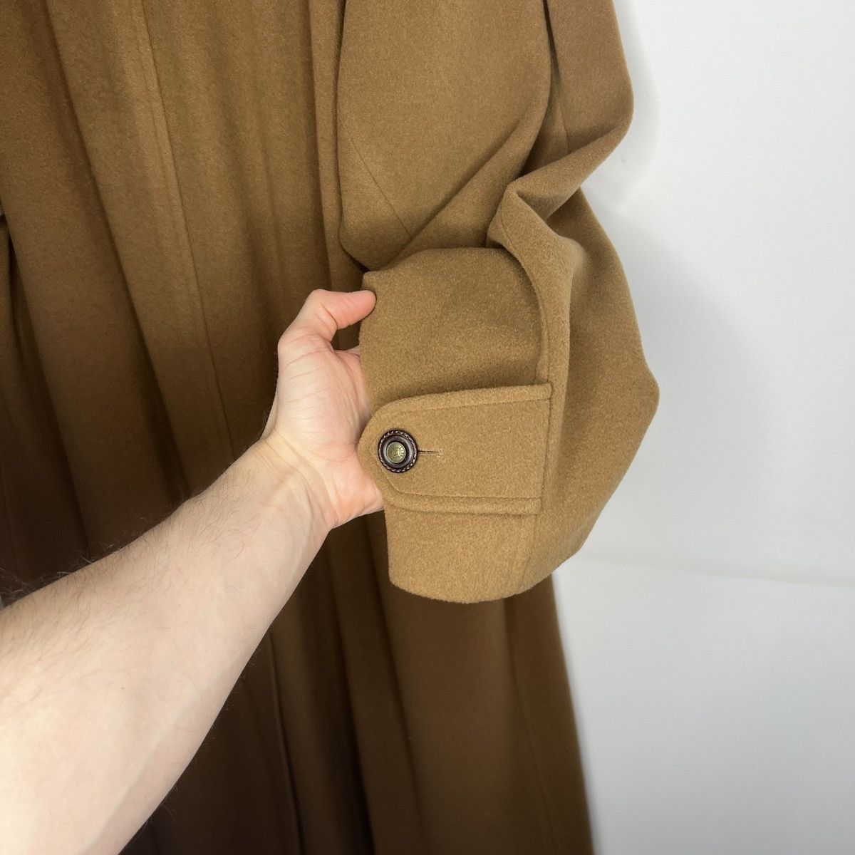 Bugatti Wool Cashmere Brown Vintage Coat Trench Bugatti 90s Size US L / EU 52-54 / 3 - 8 Thumbnail