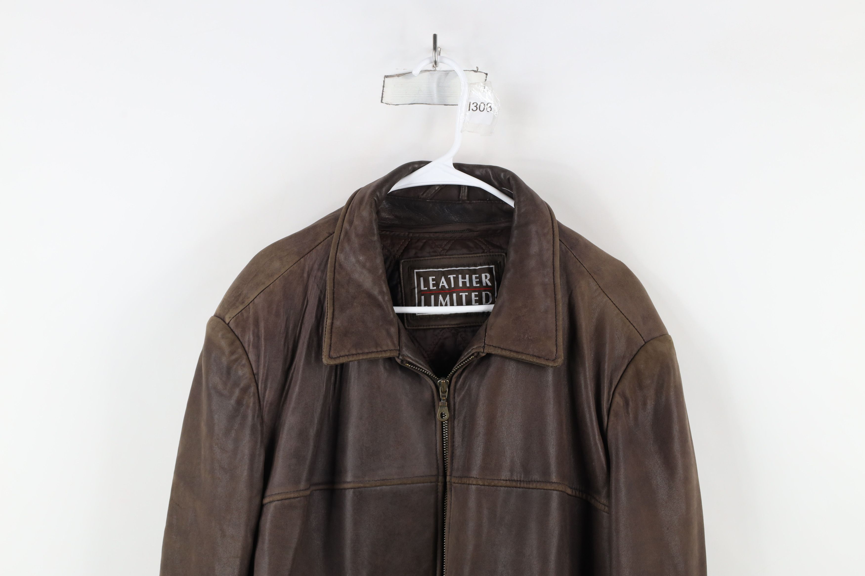 Vintage Vintage 90s Streetwear Belted Leather Motorcycle Jacket Size US XXL / EU 58 / 5 - 2 Thumbnail