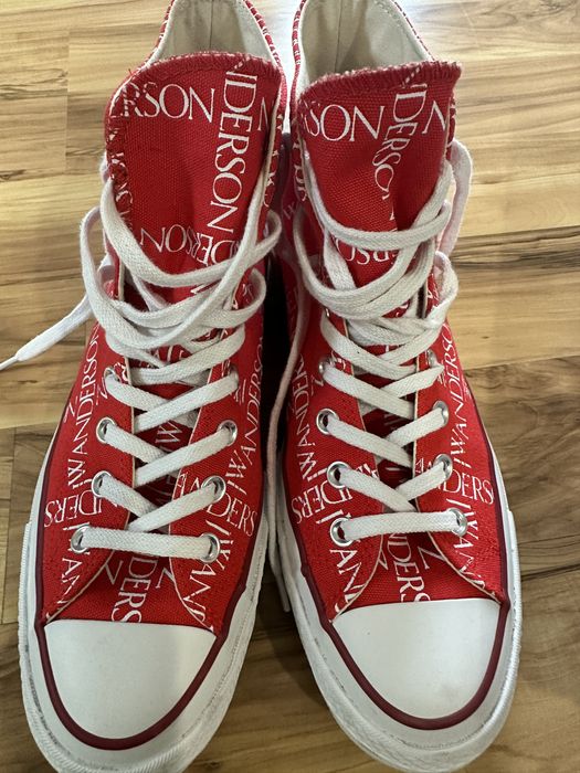 Jw anderson red outlet converse