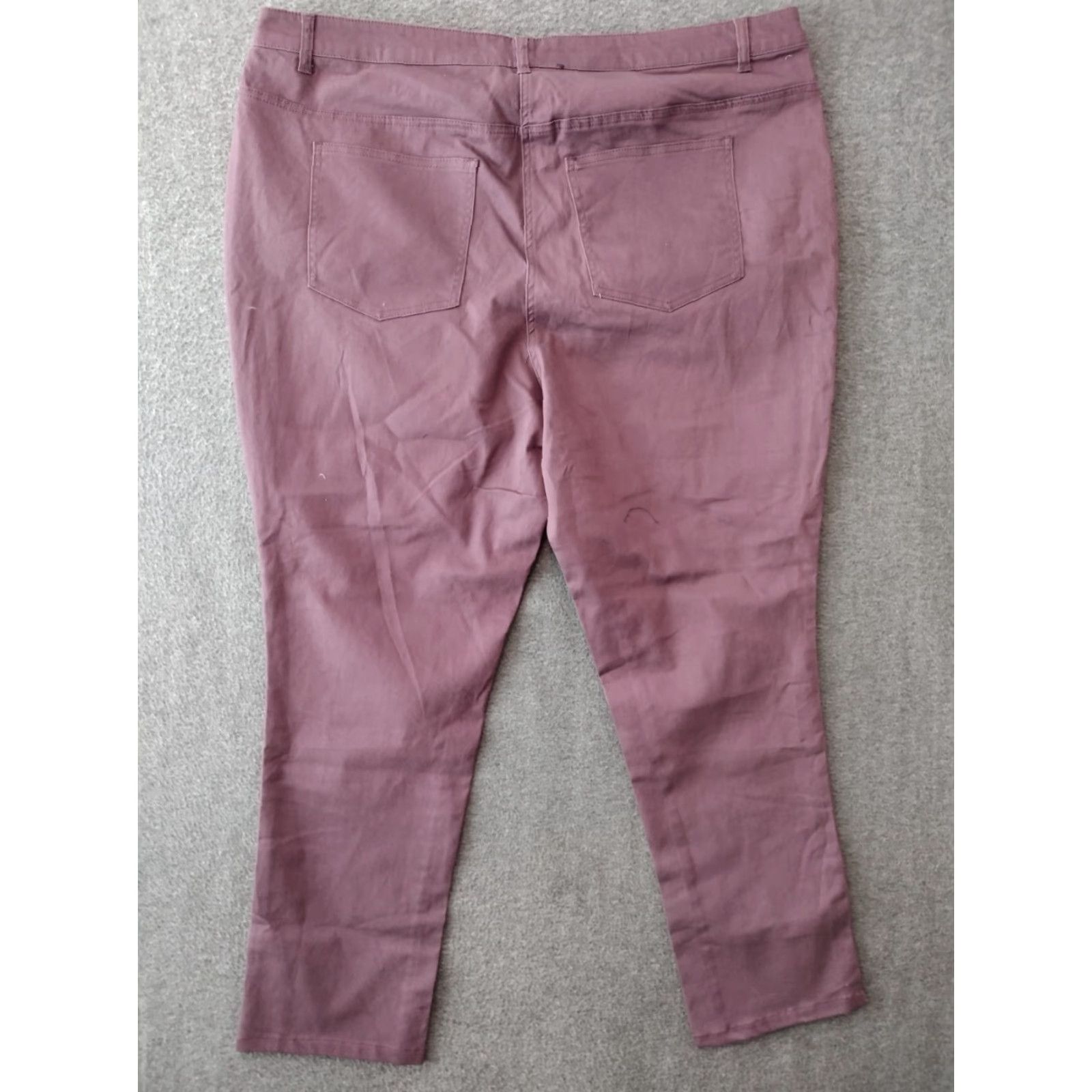 Vintage Woman Within Skinny Jeans Women 24W Pink Stretch Pockets Size 42" / US 20 - 2 Thumbnail