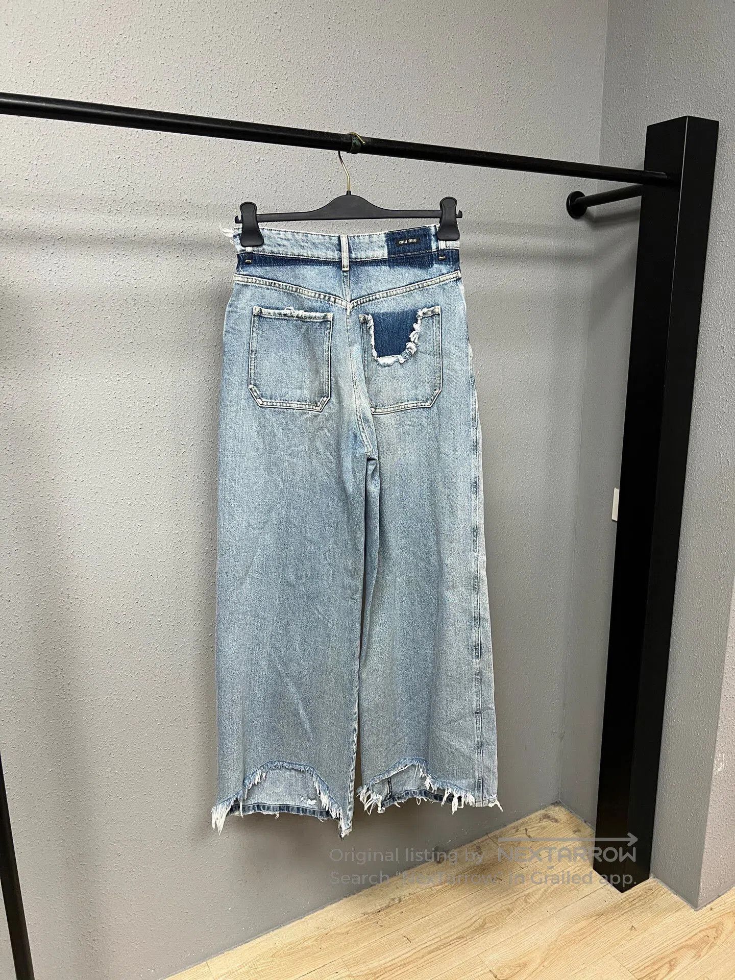 Miu Miu Miu Miu Distressed Denim Pants Size 25. Size 25" / US 0 / IT 36 - 2 Thumbnail