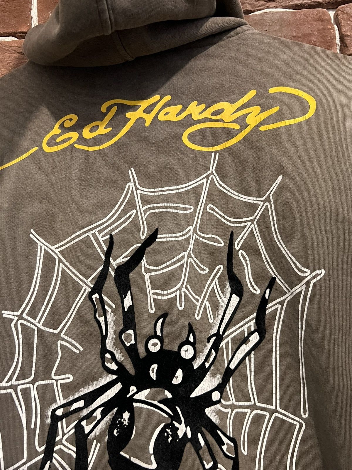 Christian Audigier Rare Ed Hardy Christian Audigier Y2K Drip Spider Web Hoodie Size US M / EU 48-50 / 2 - 11 Thumbnail