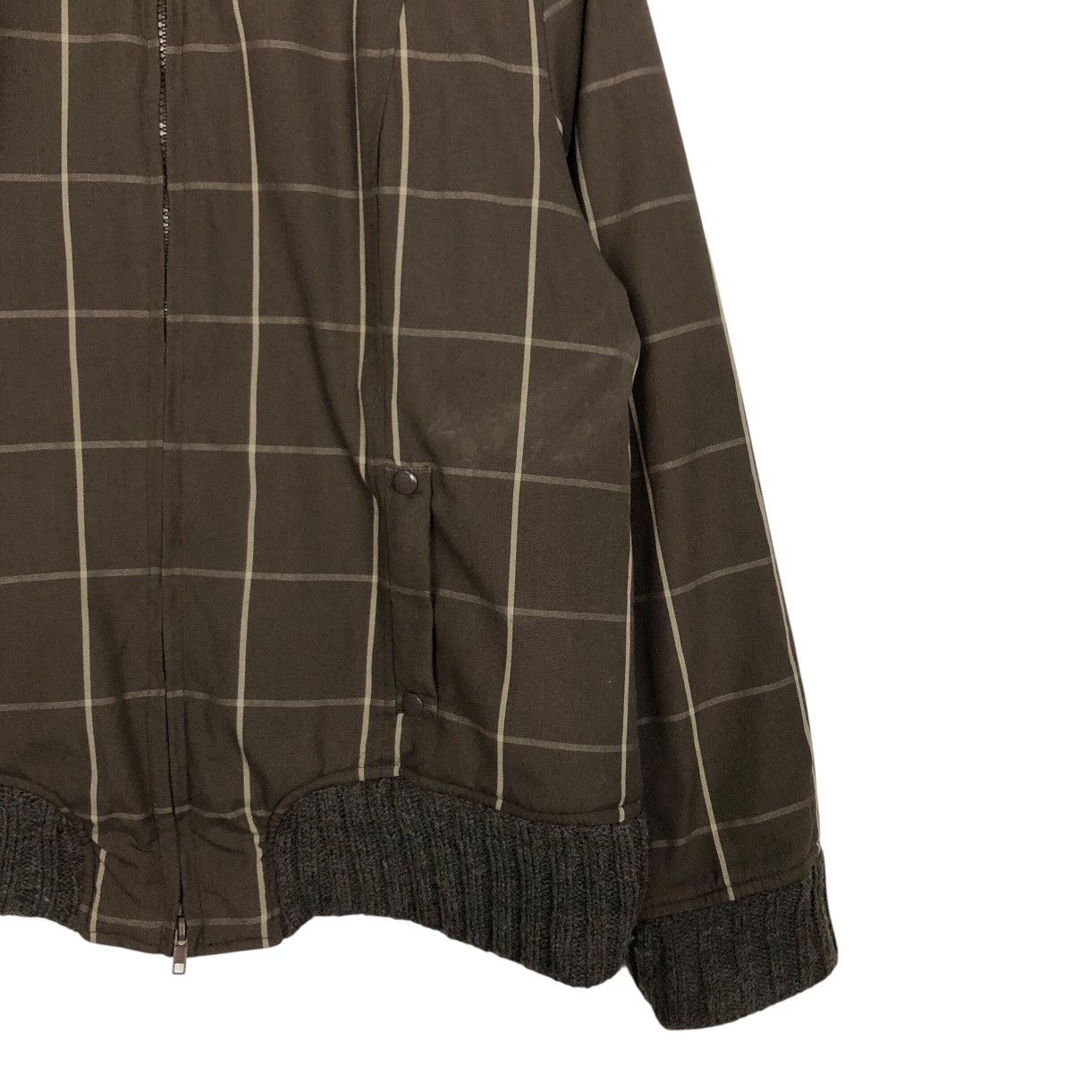 Japanese Brand Vintage Sky Bomber Faux Fur Trim Military Grid Jacket Size US L / EU 52-54 / 3 - 6 Thumbnail