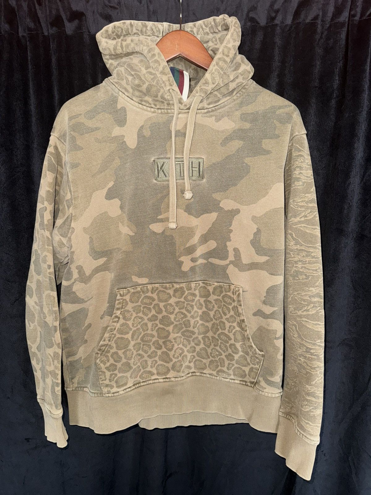 Kith Multi Camo Williams Hoodie Medium- Green Camo