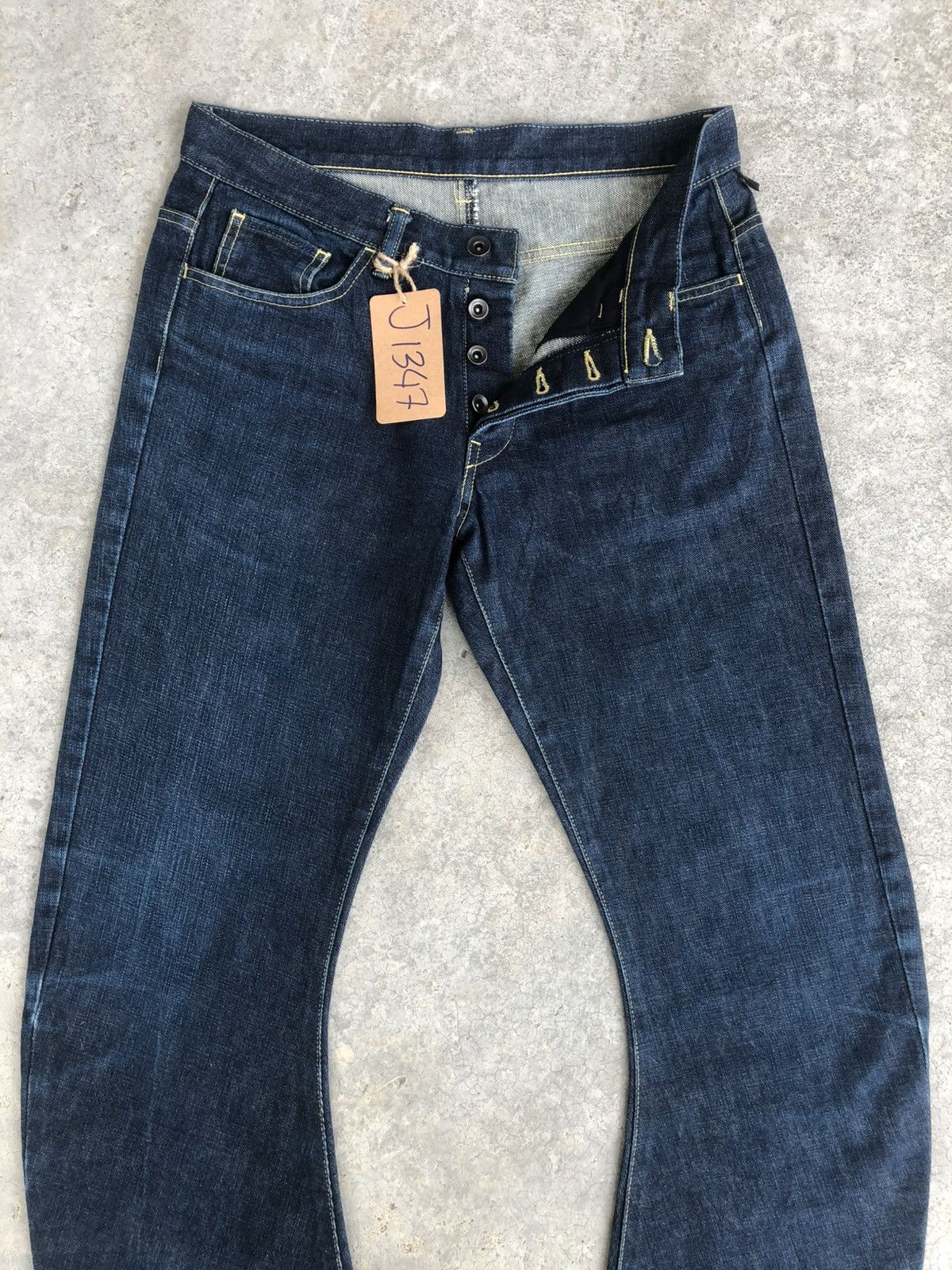 If Six Was Nine Japanese WJK Flared Jeans Bootcut Distressed J Cut Size US 31 - 3 Thumbnail