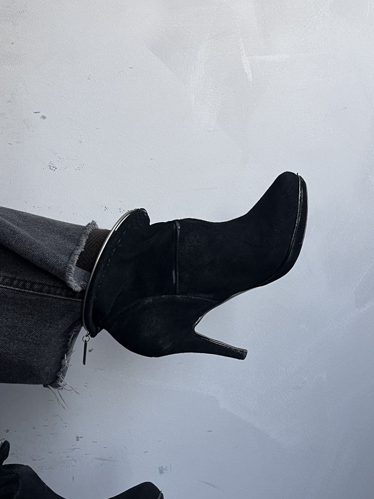 Diesel Diesel Black Leather Heels rick owens Archive Style 2000s Size US 7 / IT 37 - 6 Thumbnail