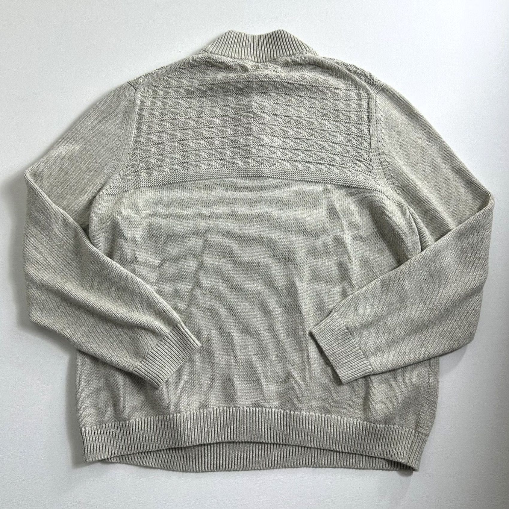 Tommy Bahama Tommy Bahama Sorrento Beach Button Mock Sweater Mens Size XL Beige Cable Knit Size US XL / EU 56 / 4 - 2 Thumbnail
