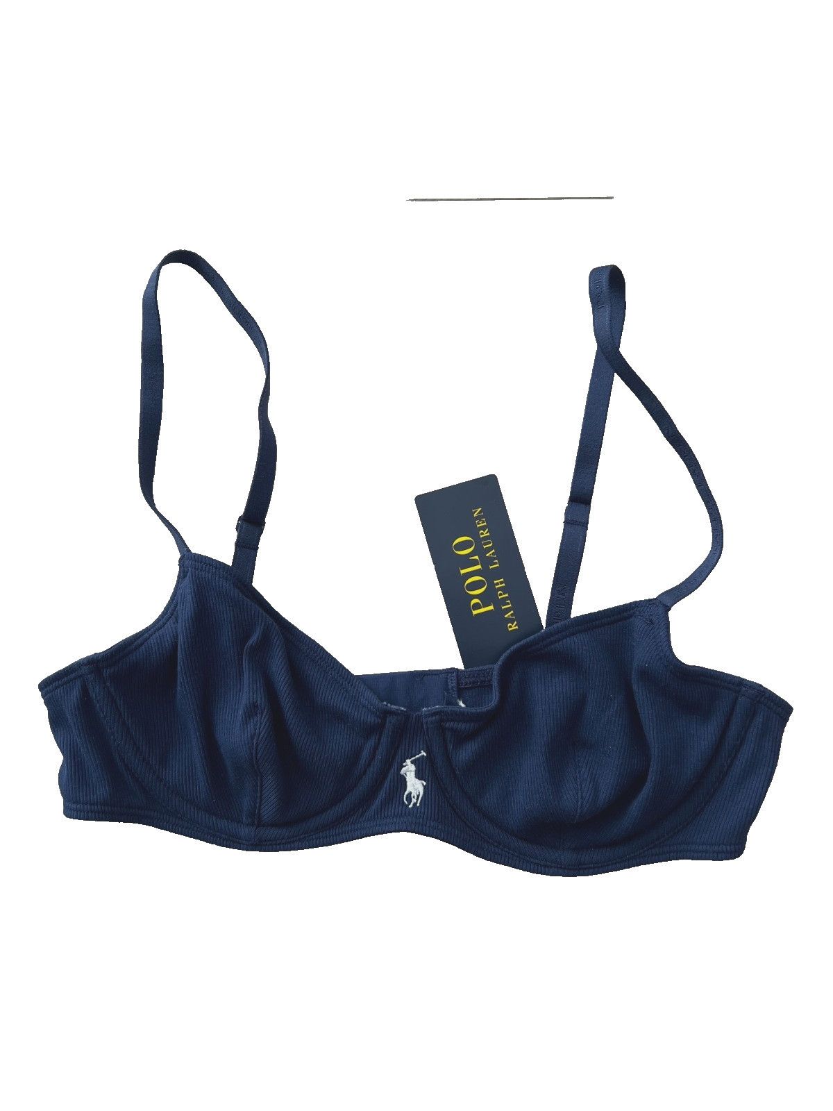 Polo Ralph Lauren Polo Ralph Lauren Modern Rib Demi Bra Navy ( 36B ) Size S / US 4 / IT 40 - 2 Thumbnail