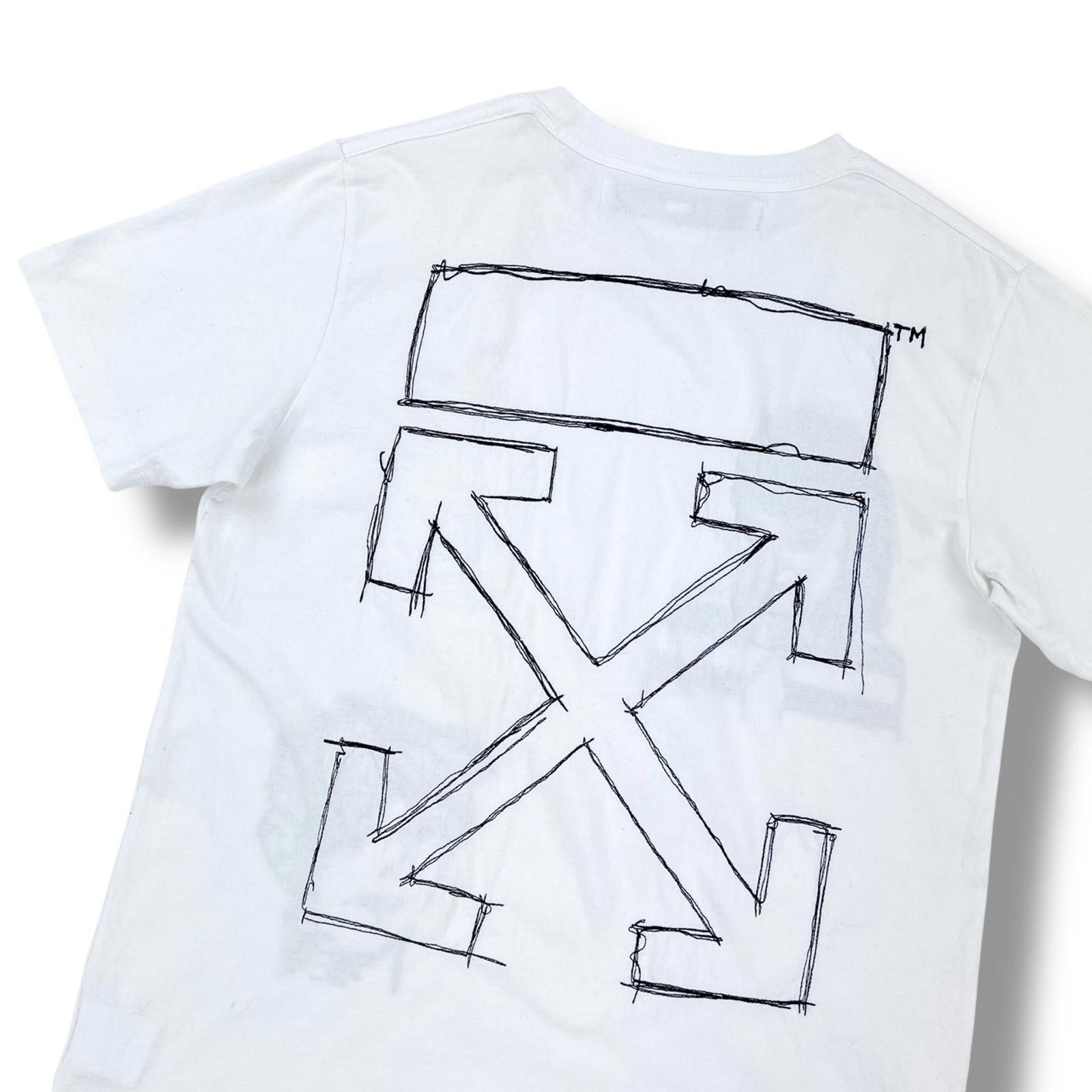 Off-White Off-White Faces Embroidered White T Shirt Size US L / EU 52-54 / 3 - 2 Thumbnail