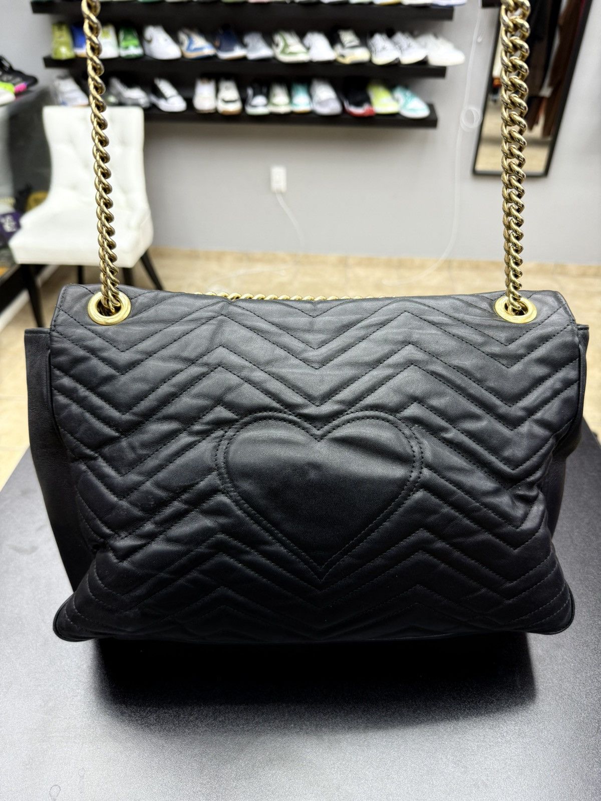 Gucci Gucci Matelasse GG Marmont Flap Bag Matelasse Leather LARGE Size ONE SIZE - 9 Thumbnail