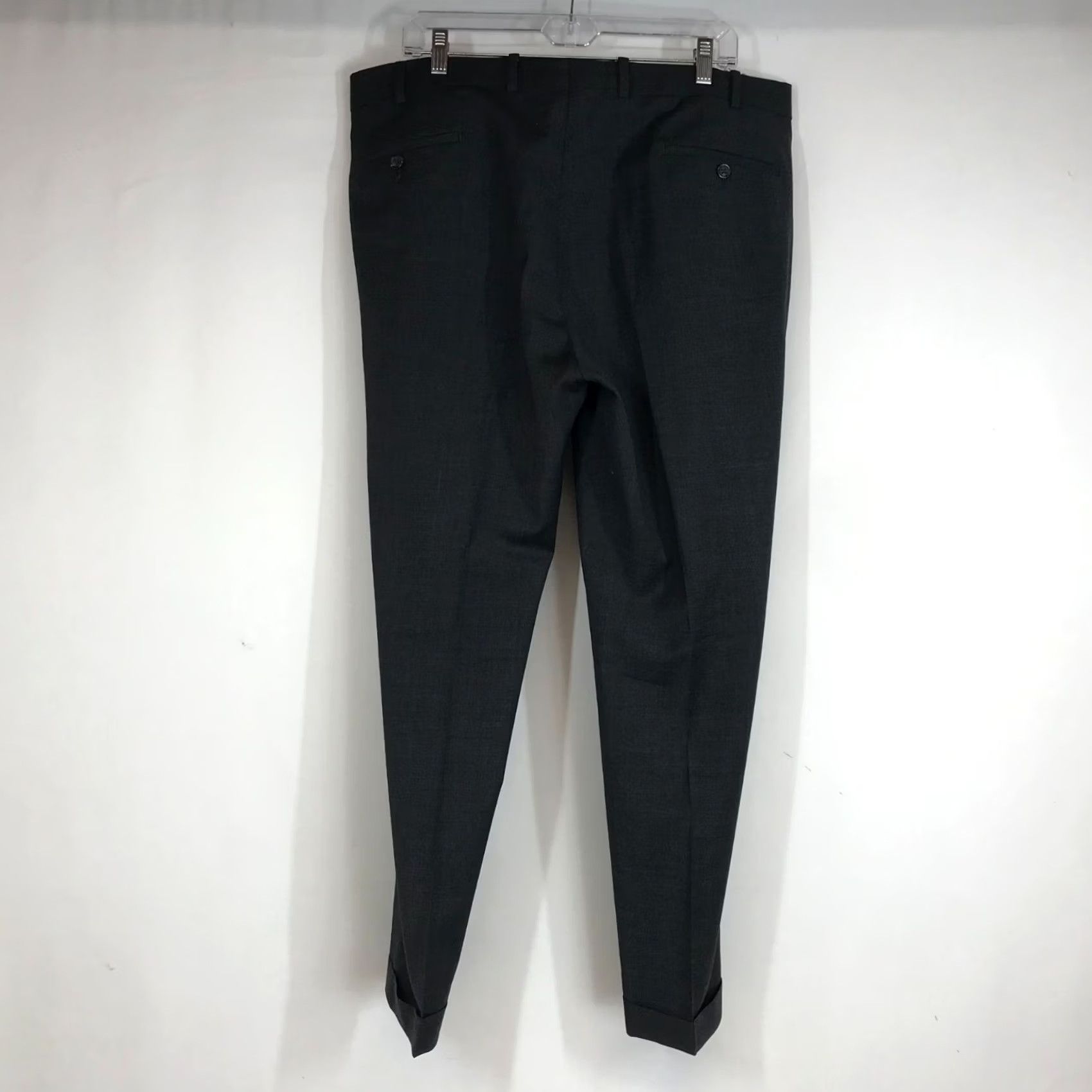 Ralph Lauren Lauren Ralph Dress Mens 38 Black MEN PLEATED WOOL CUFFED PANTS Size US 38 / EU 54 - 4 Thumbnail