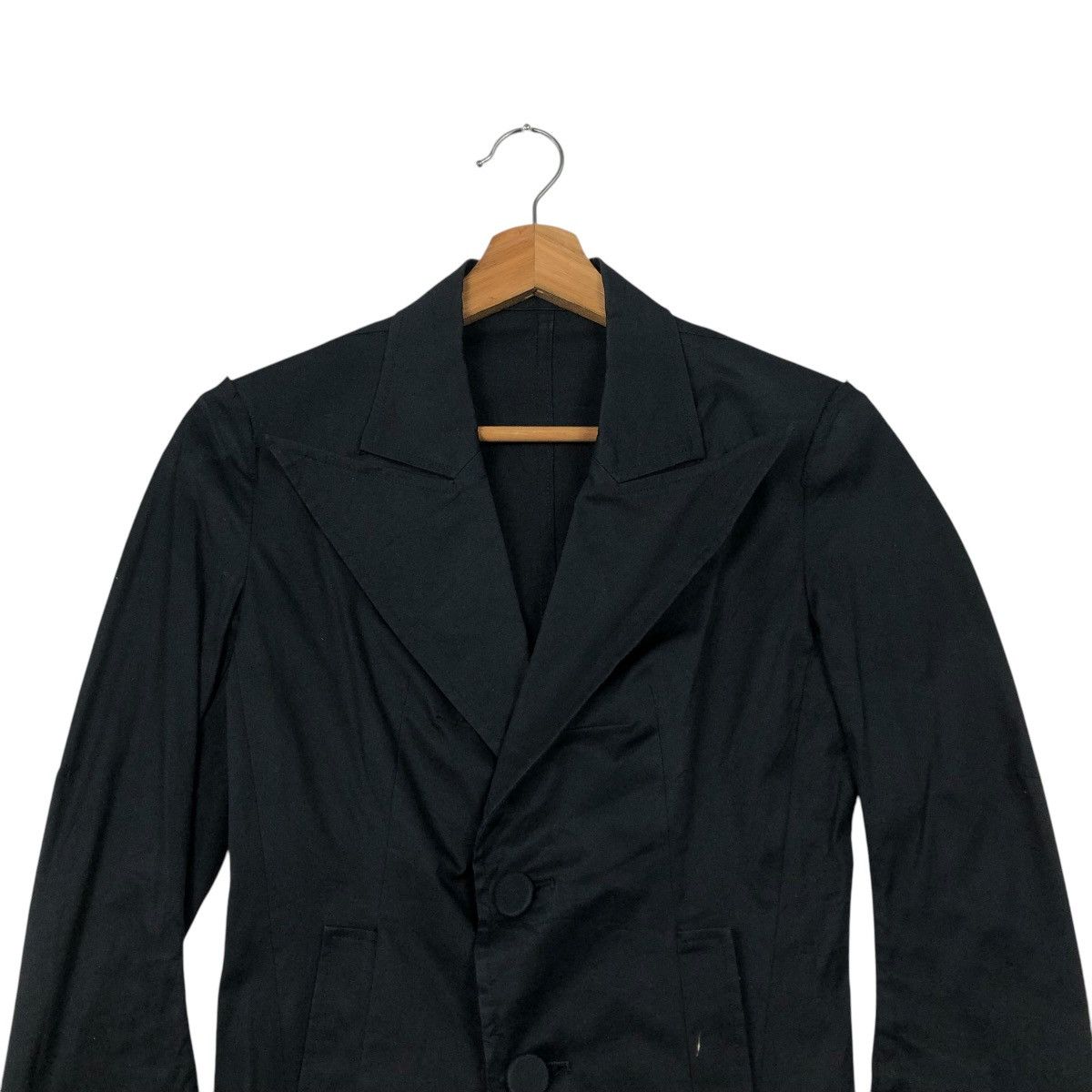 Yohji Yamamoto 🔥CROPPED COATS JACKET YOHJI YAMAMOTO RICH BLACK Size XS / US 0-2 / IT 36-38 - 4 Thumbnail