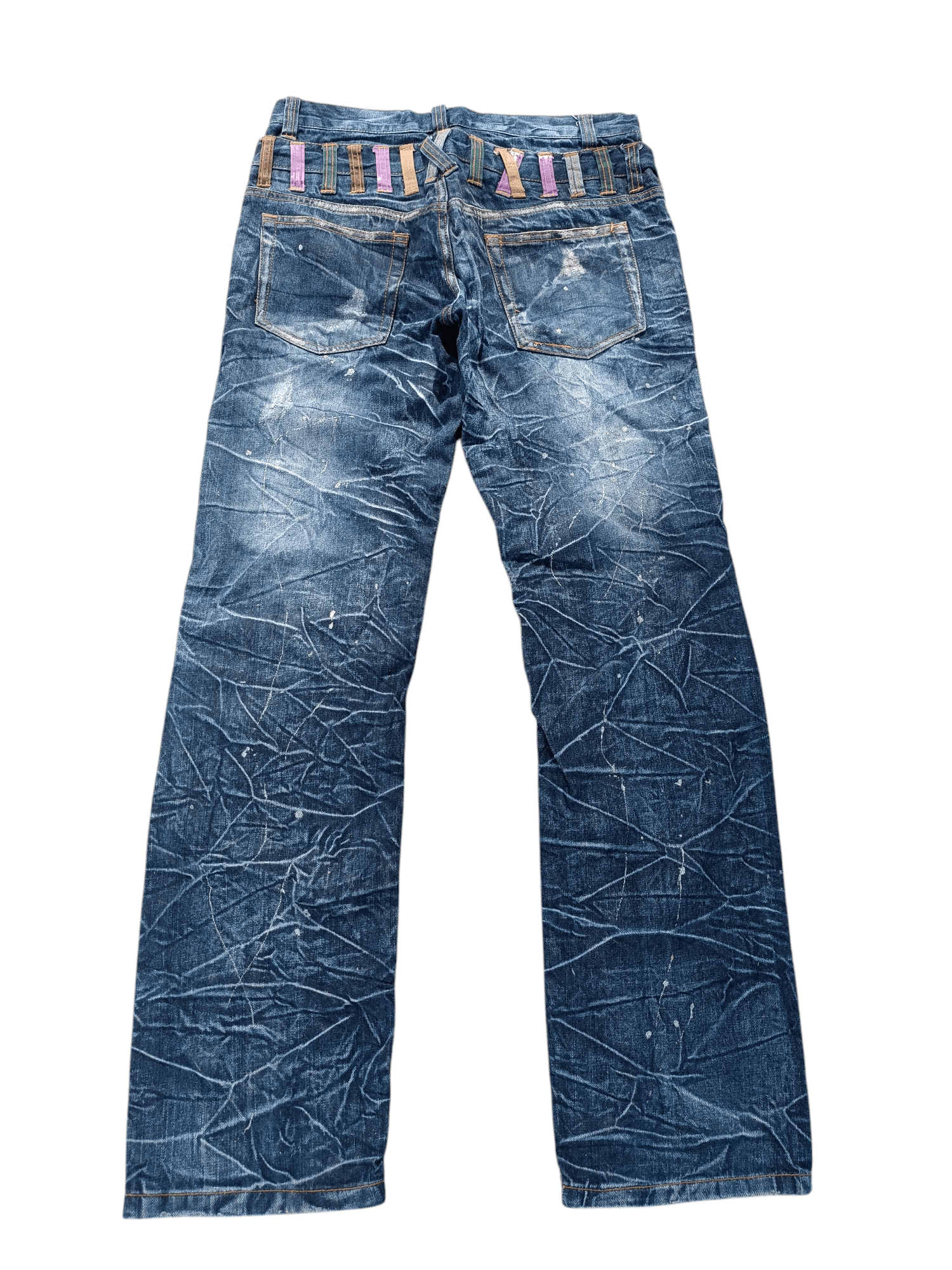 If Six Was Nine 💥VINTAGE NYLAUS JEANS DOUBLE WAIST DESIGN RARE Size US 32 / EU 48 - 10 Thumbnail
