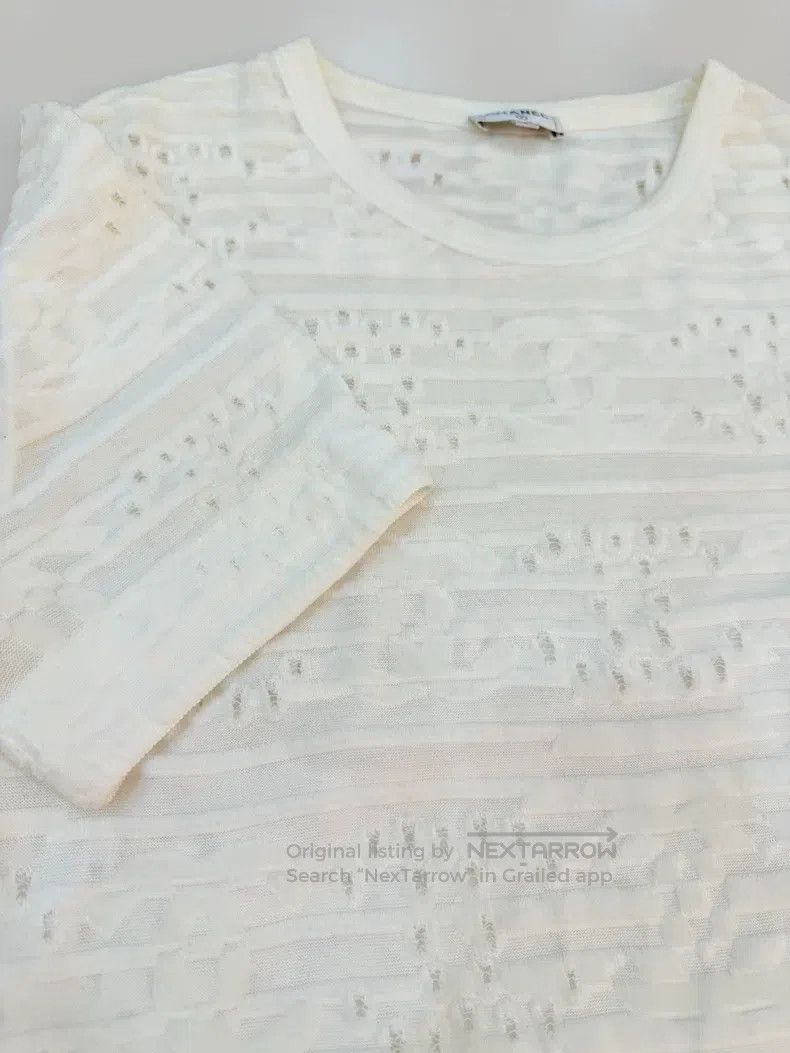 Chanel Chanel Full logo hollow short sleeves Size S / US 4 / IT 40 - 5 Thumbnail